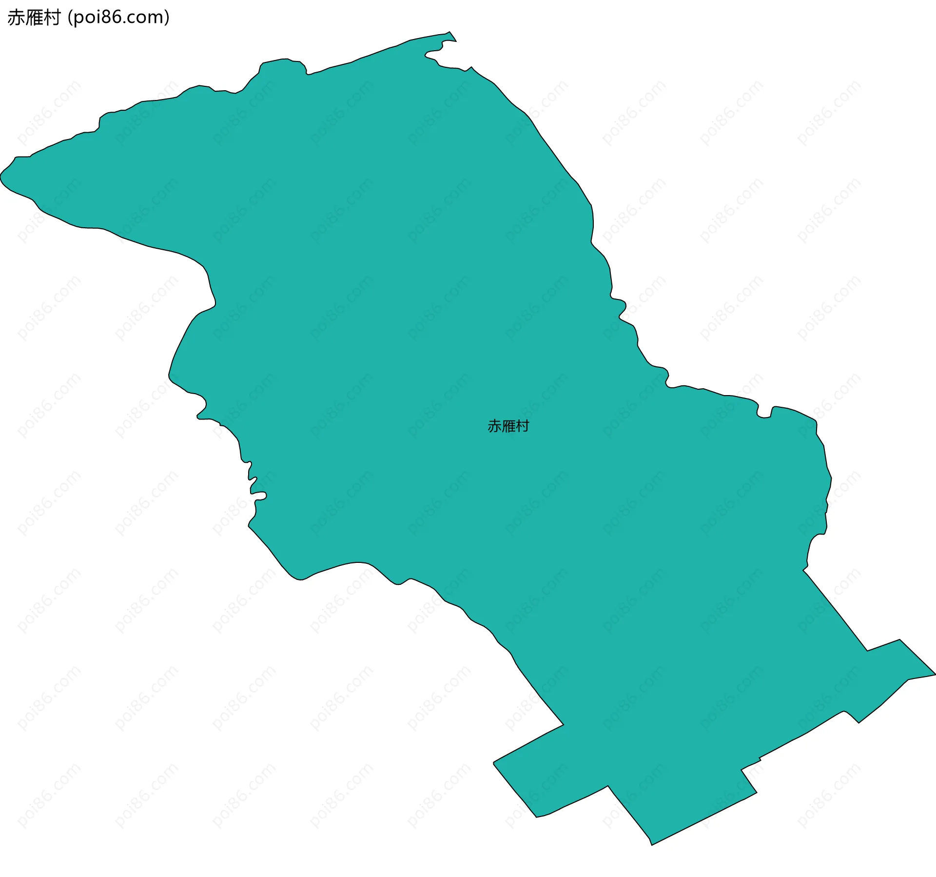 赤雁村边界地图