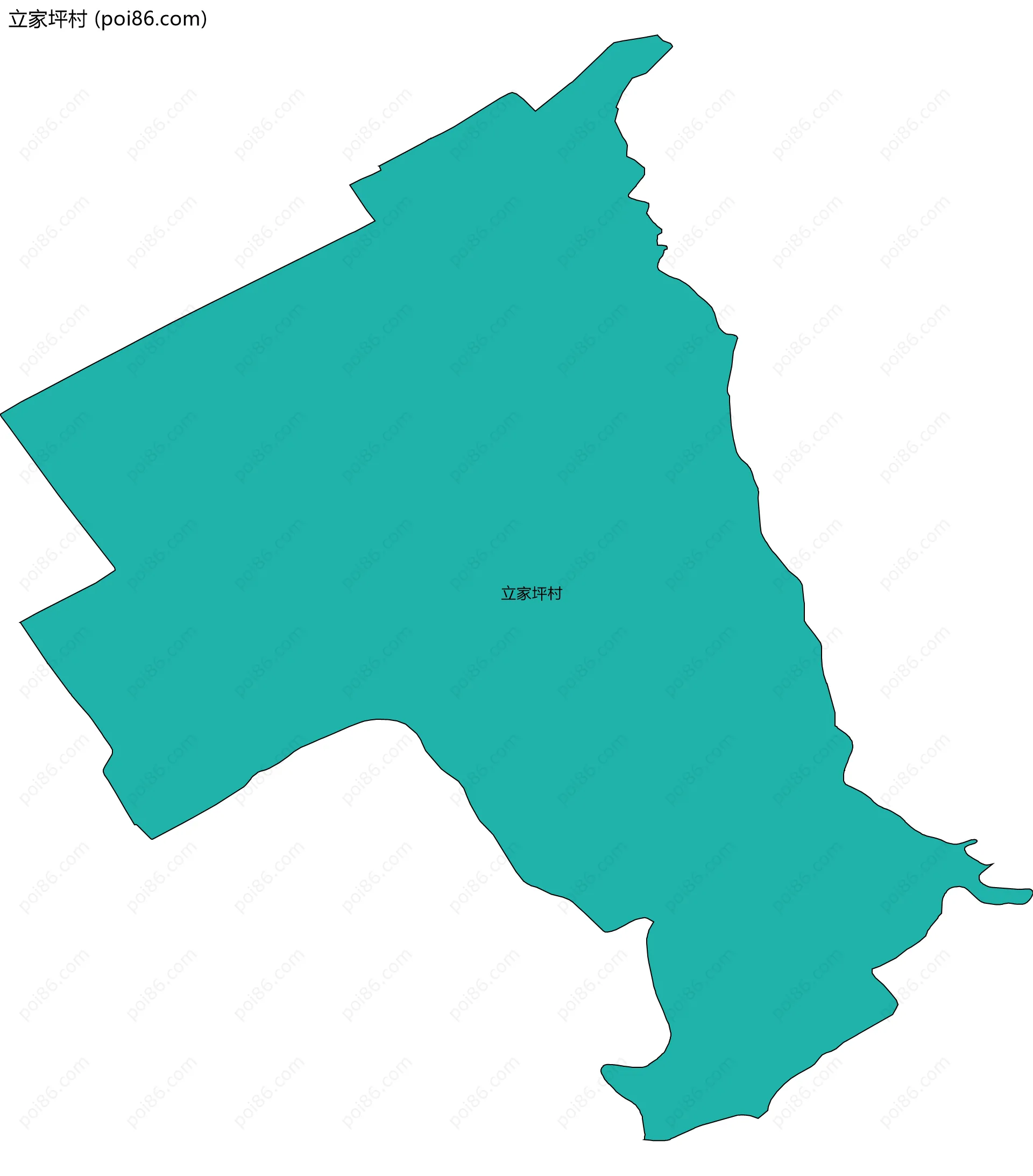 立家坪村边界地图