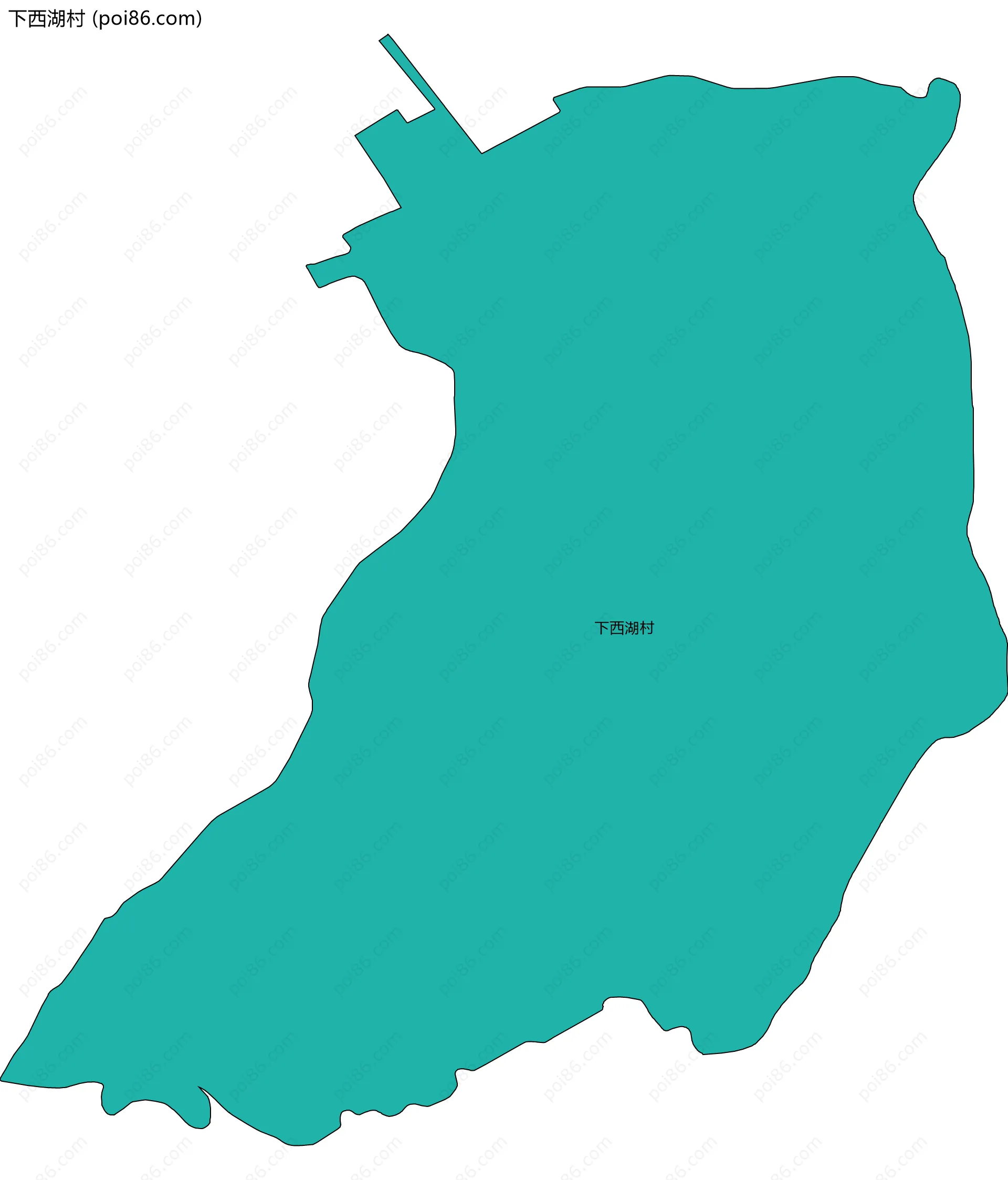 下西湖村边界地图