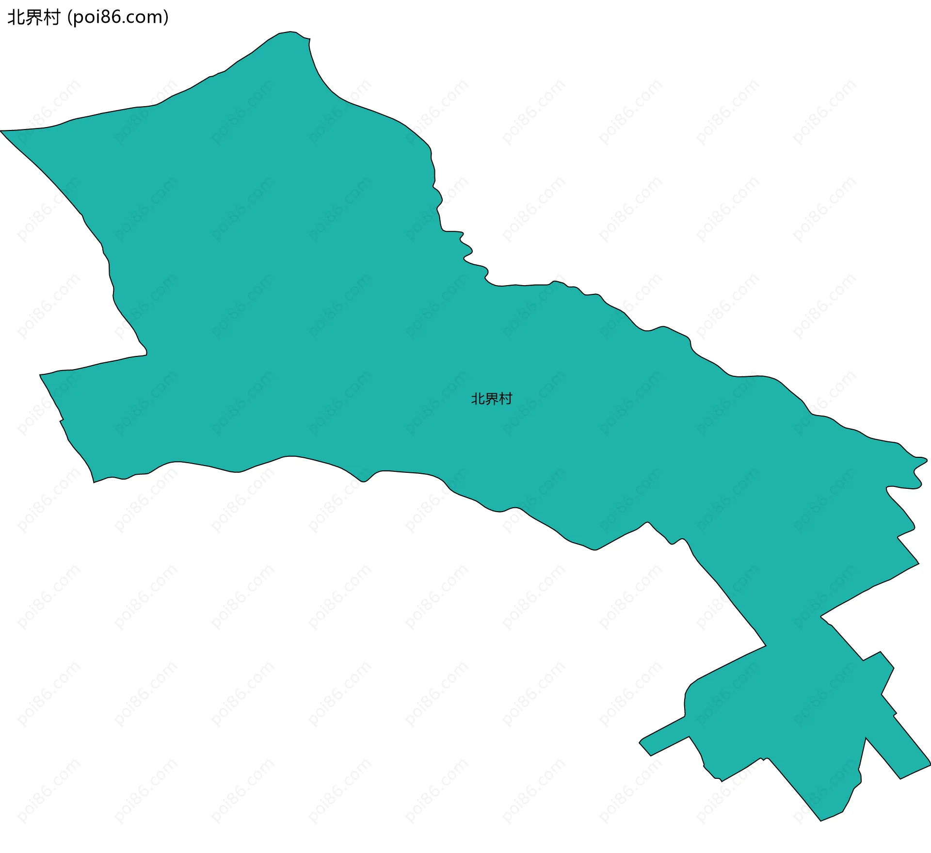 北界村边界地图
