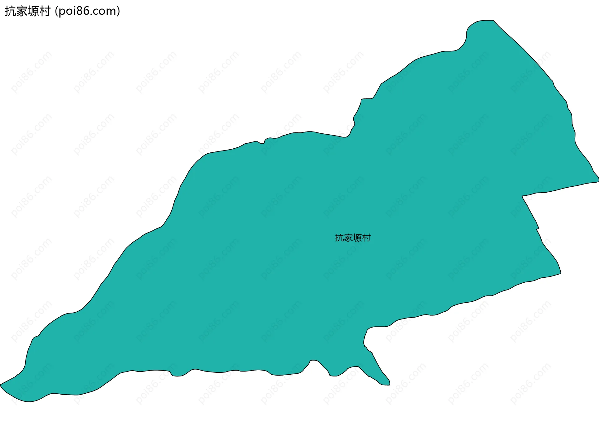 抗家塬村边界地图