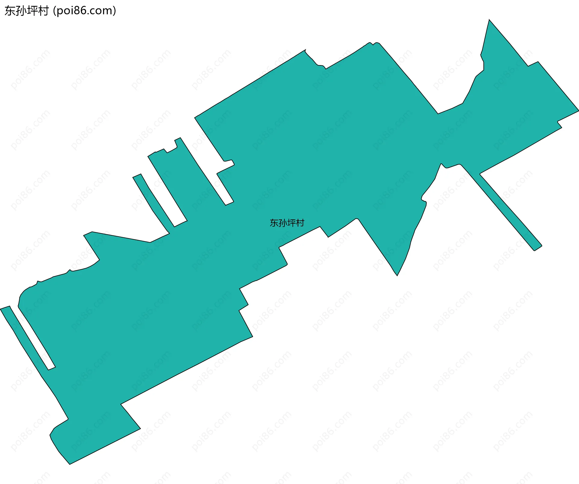 东孙坪村边界地图