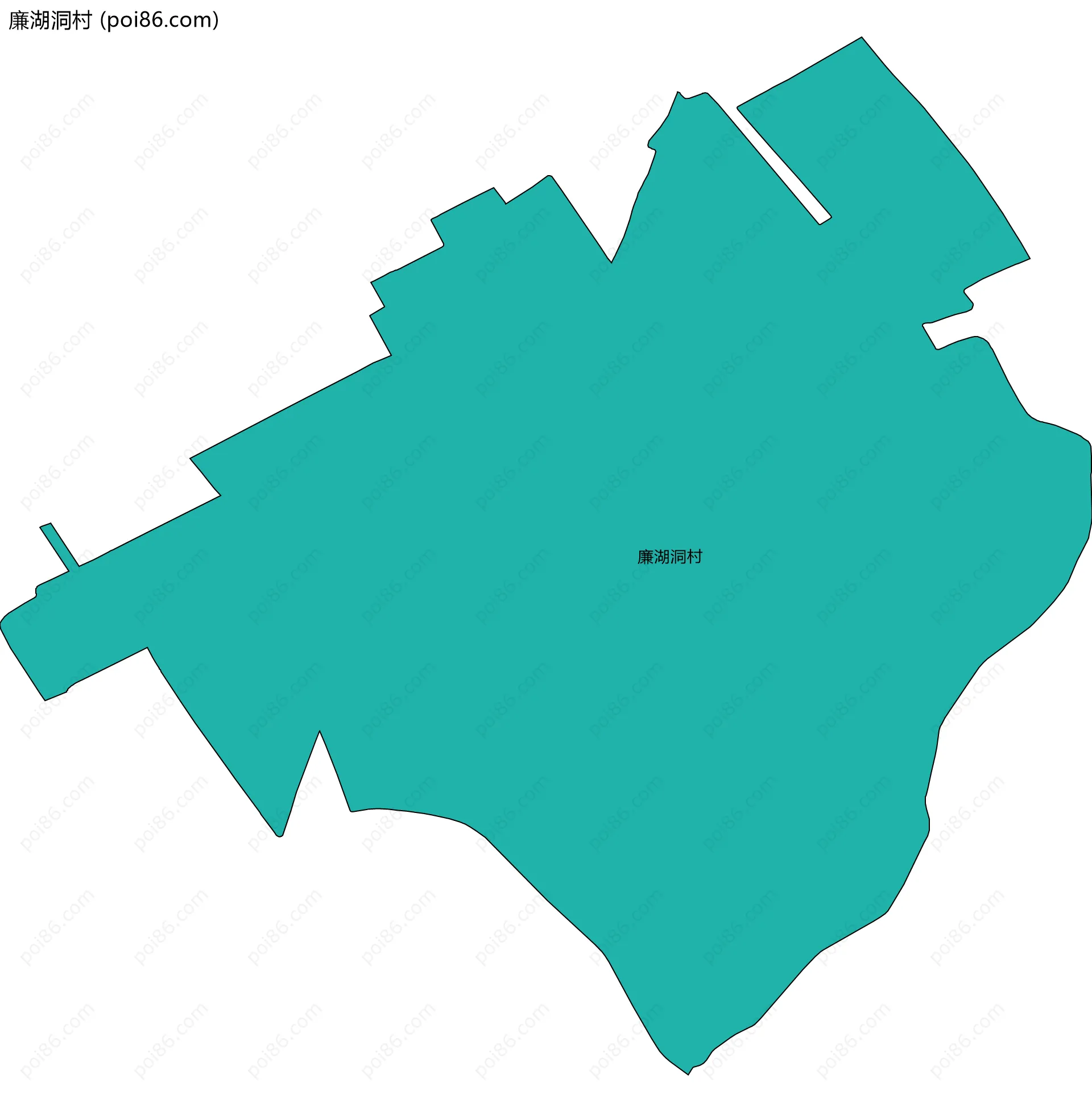 廉湖洞村边界地图