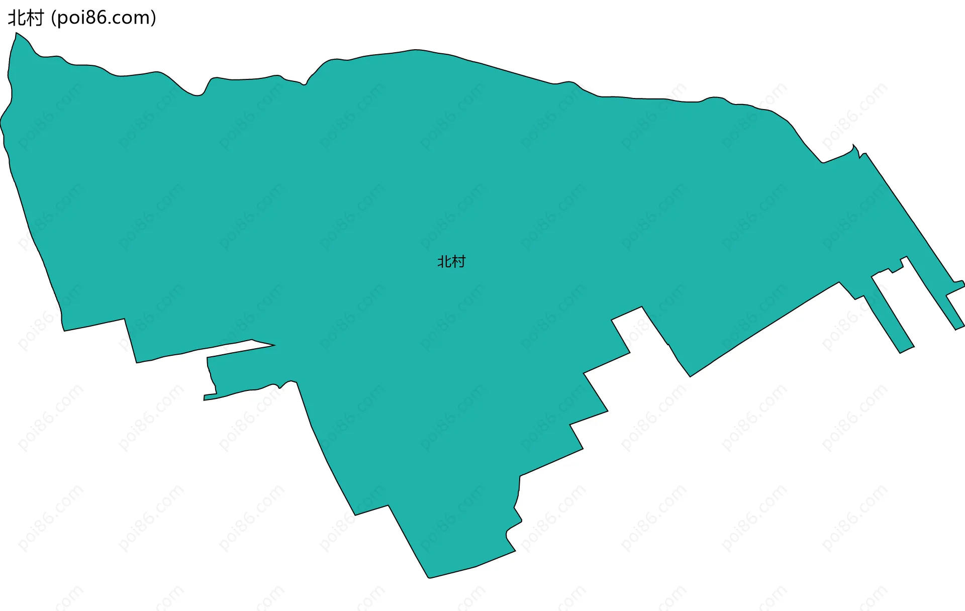 北村边界地图