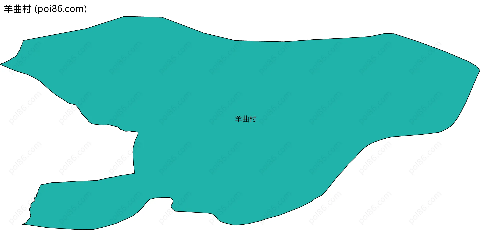 羊曲村边界地图