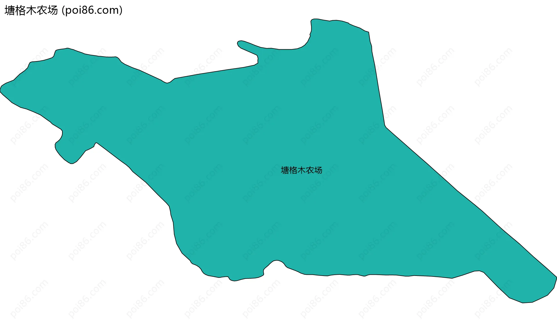 塘格木农场边界地图