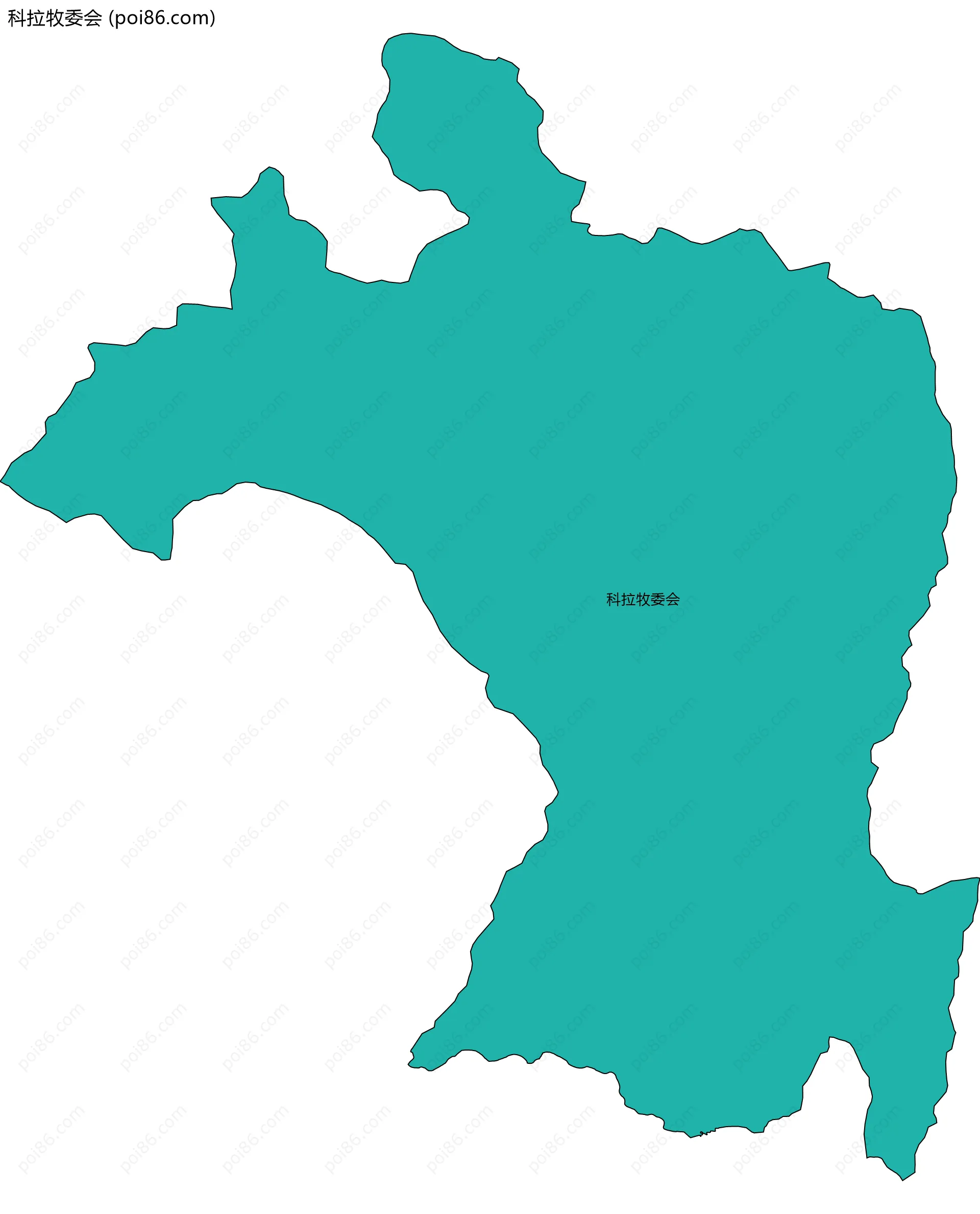 科拉牧委会边界地图