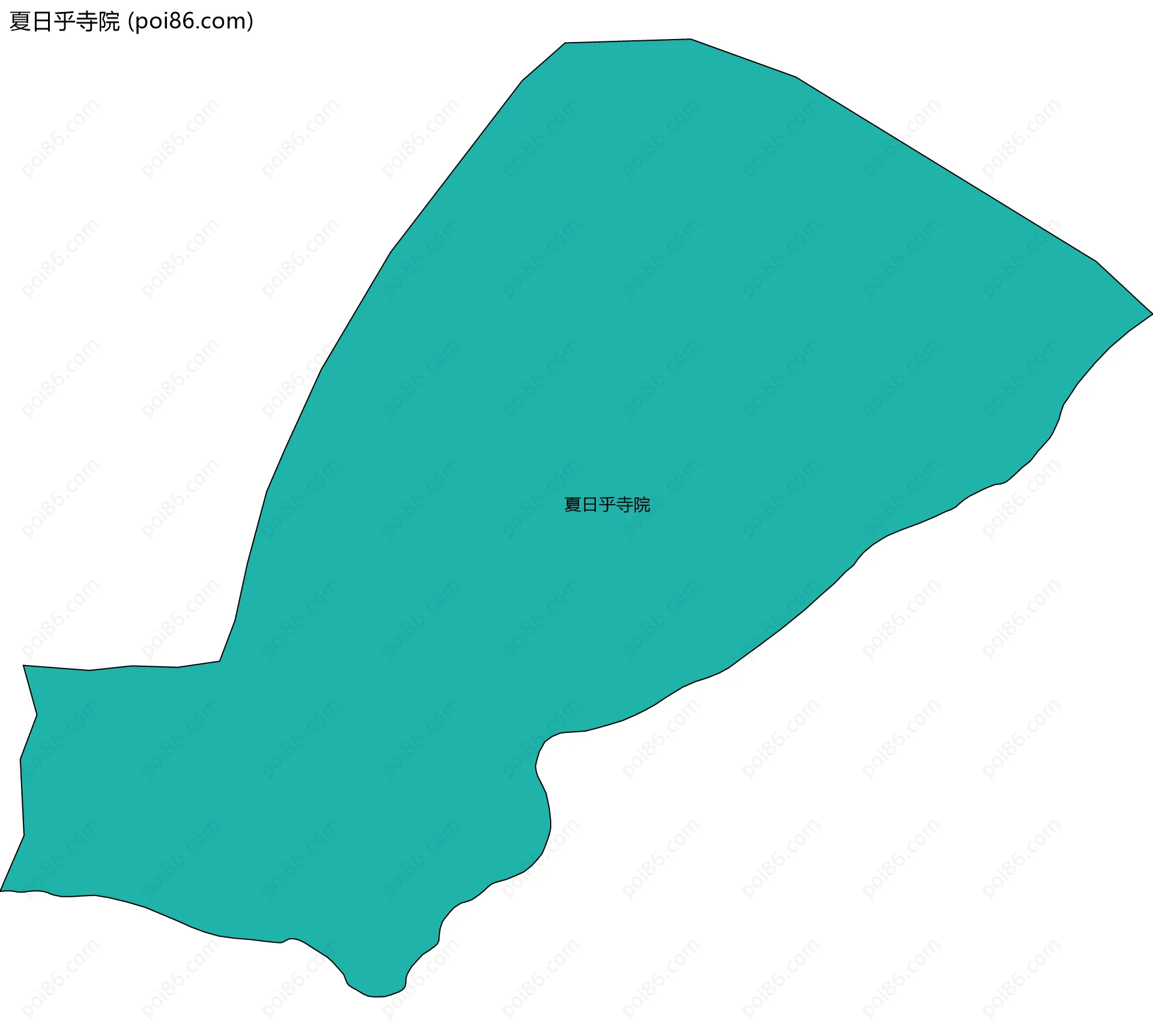 夏日乎寺院边界地图