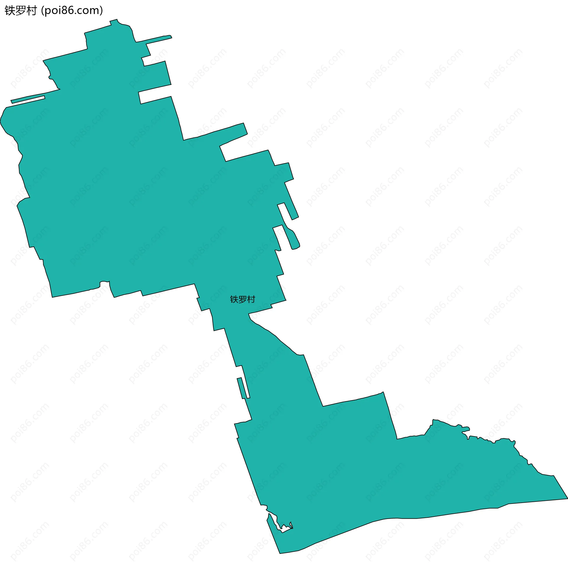铁罗村边界地图