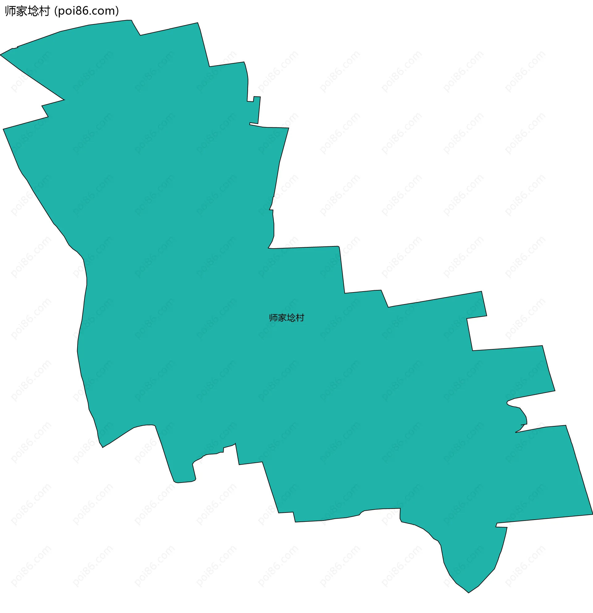 师家埝村边界地图