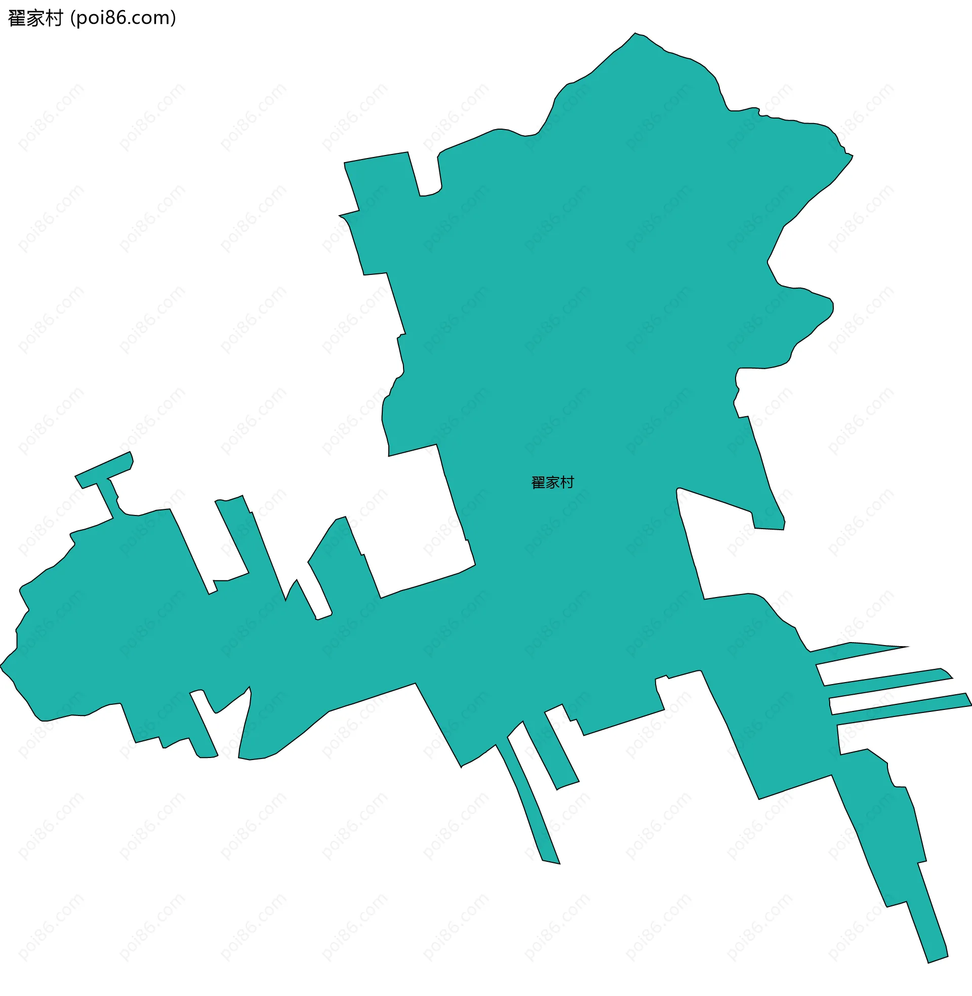 翟家村边界地图
