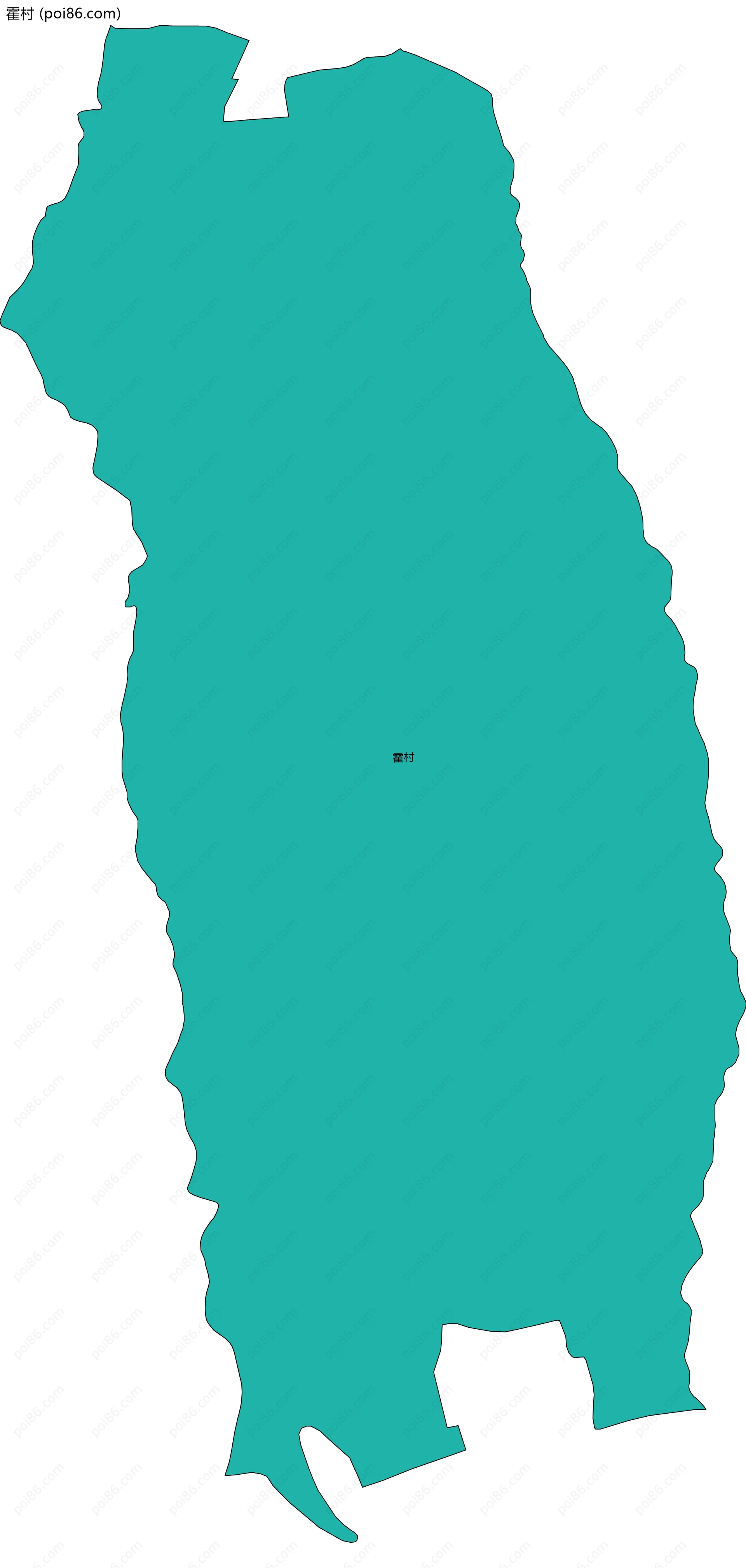 霍村边界地图