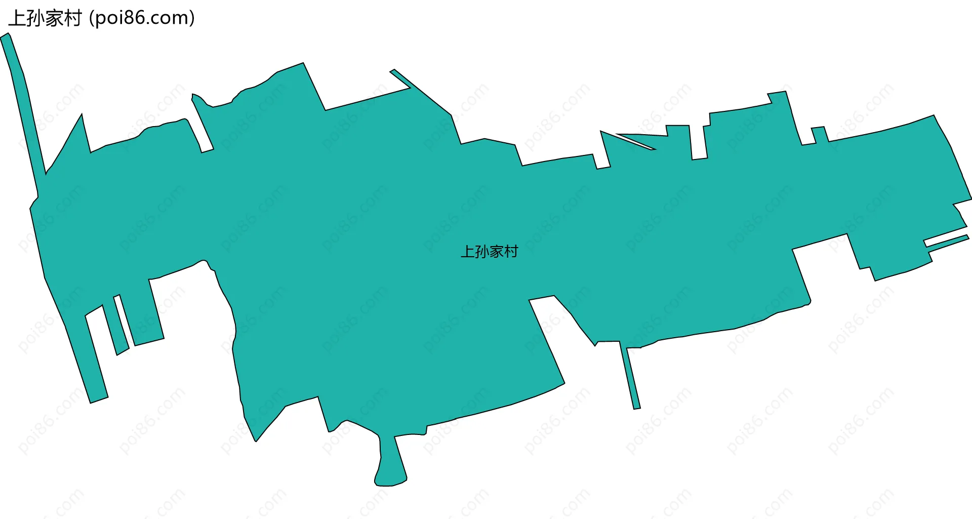 上孙家村边界地图