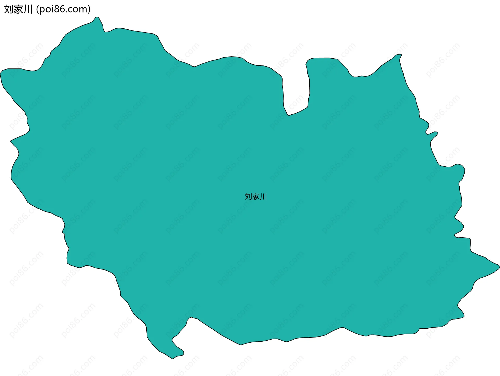 刘家川边界地图
