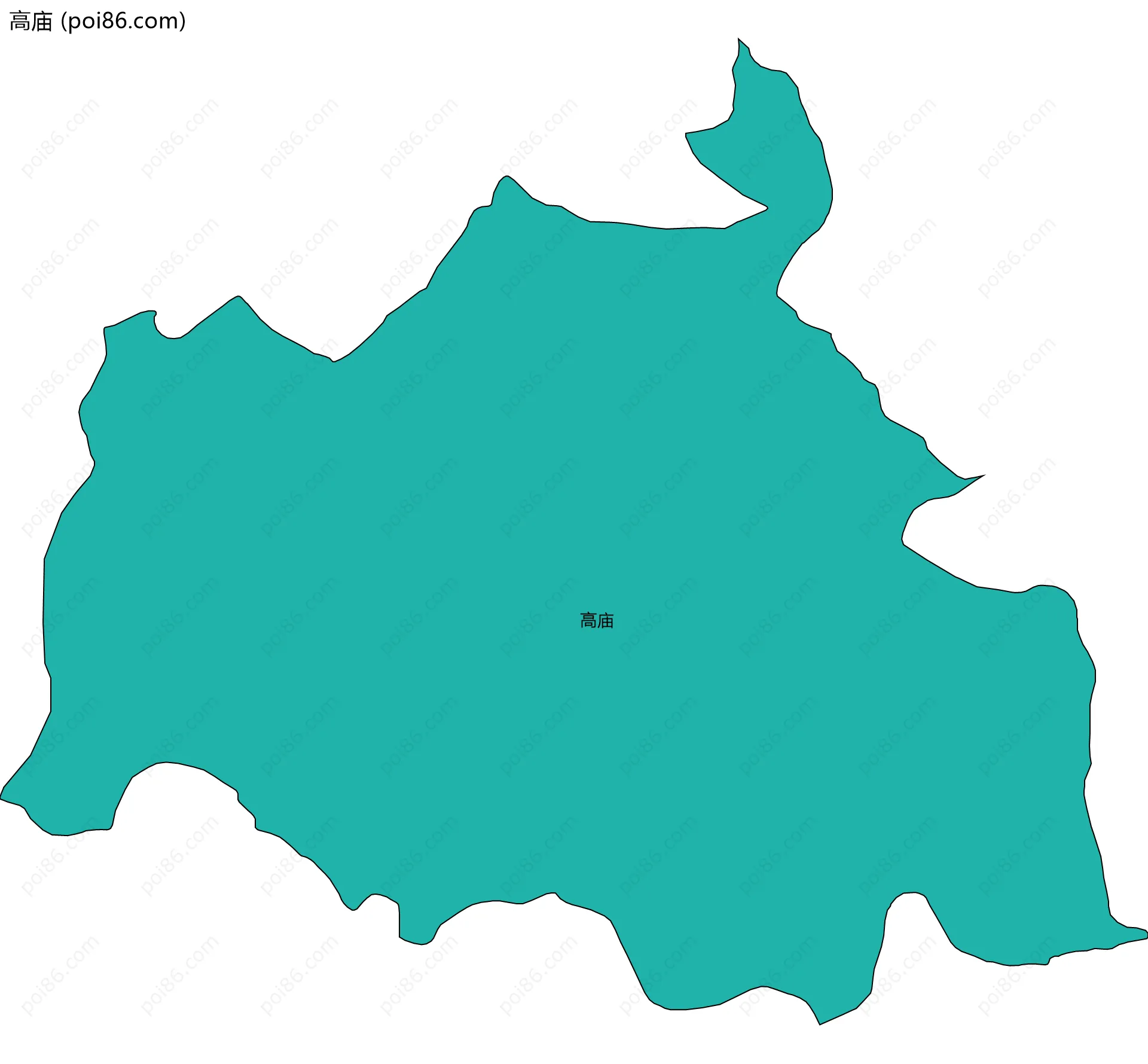 高庙边界地图