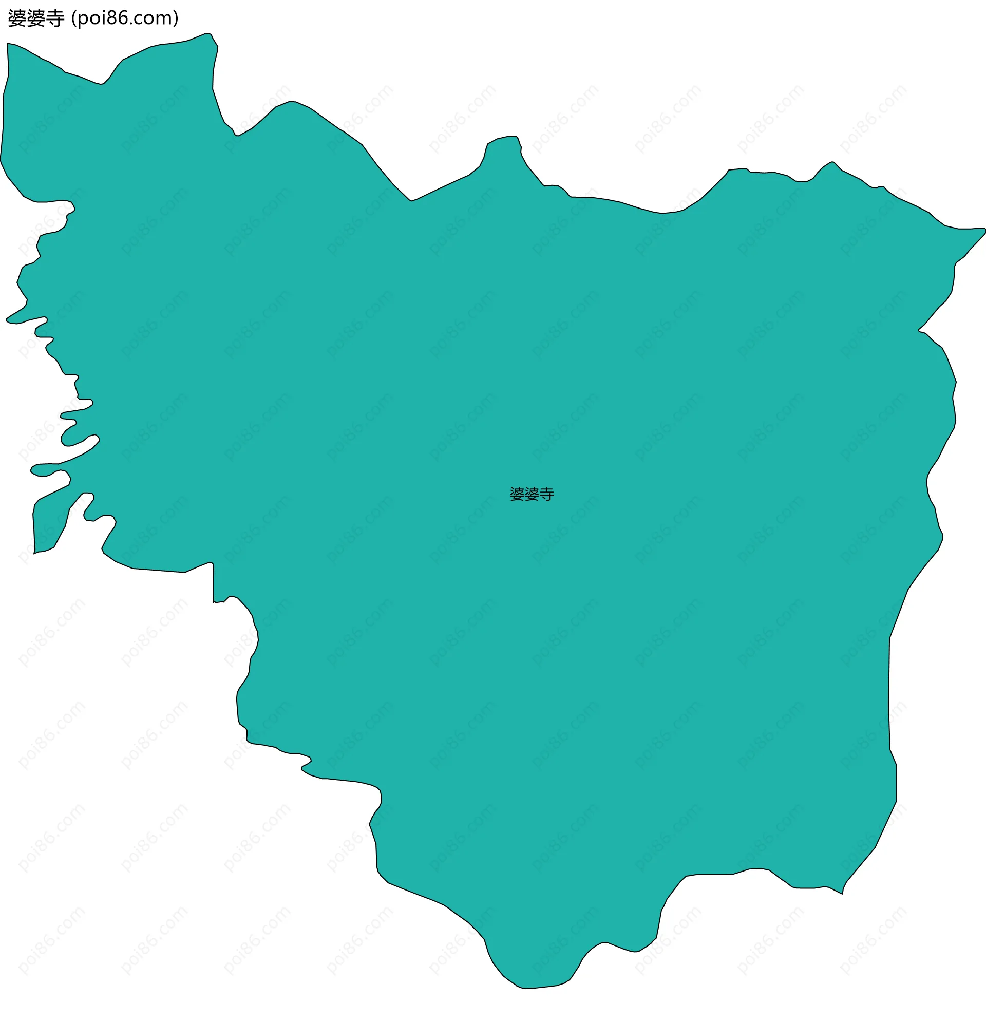 婆婆寺边界地图
