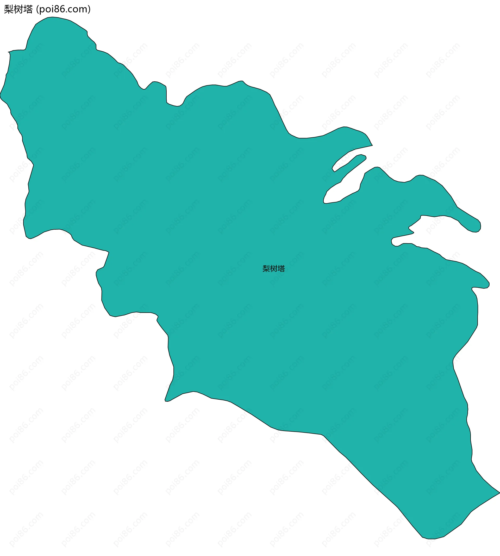 梨树塔边界地图