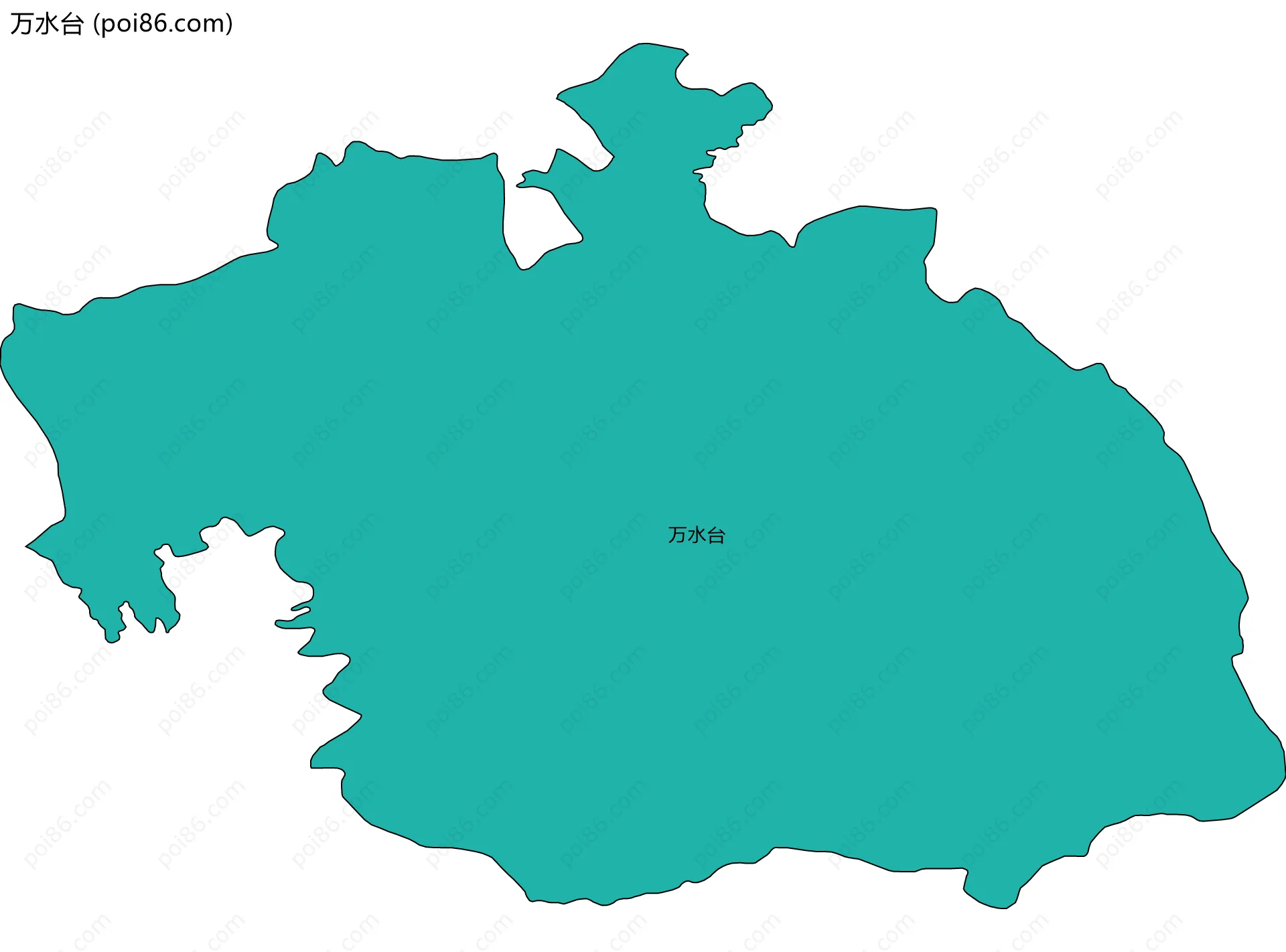 万水台边界地图