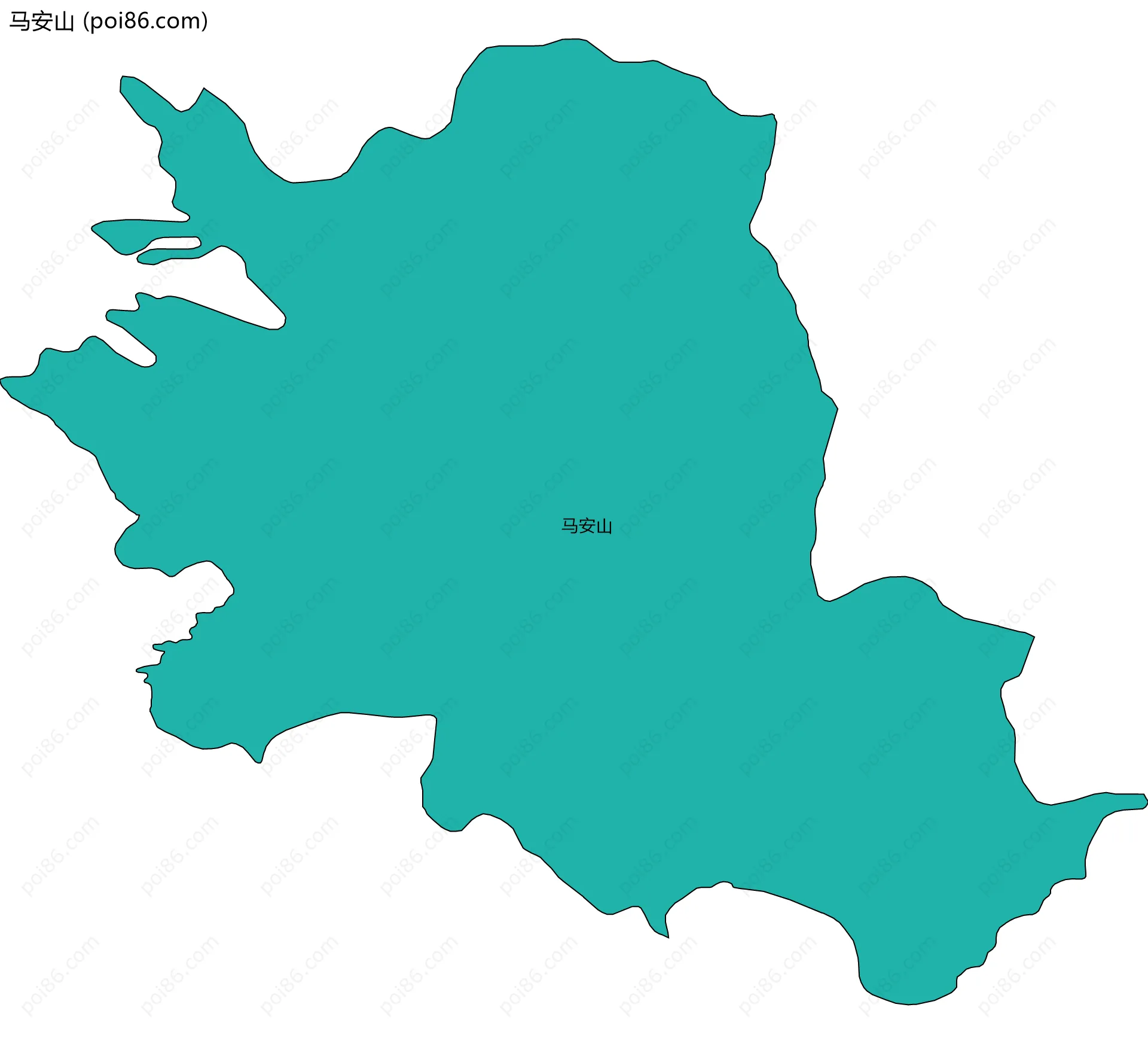 马安山边界地图