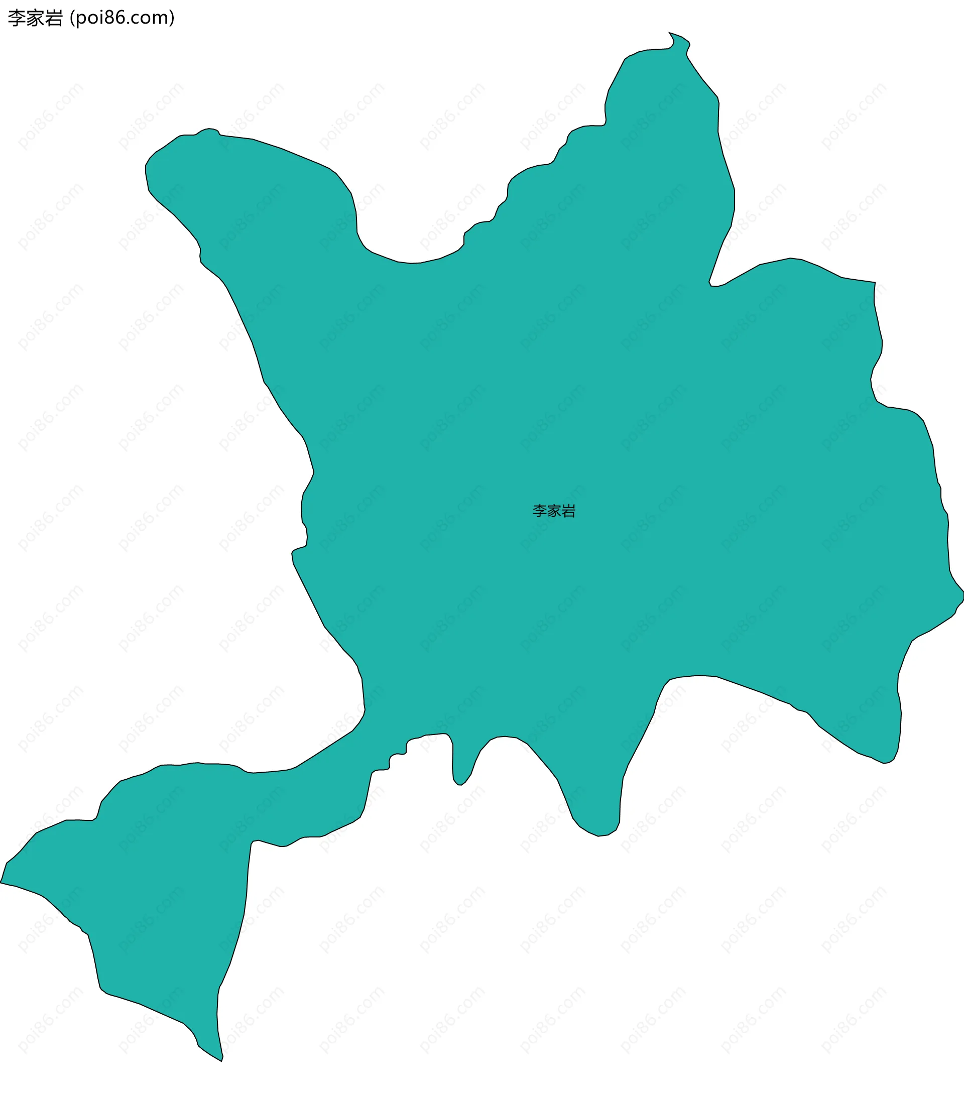 李家岩边界地图