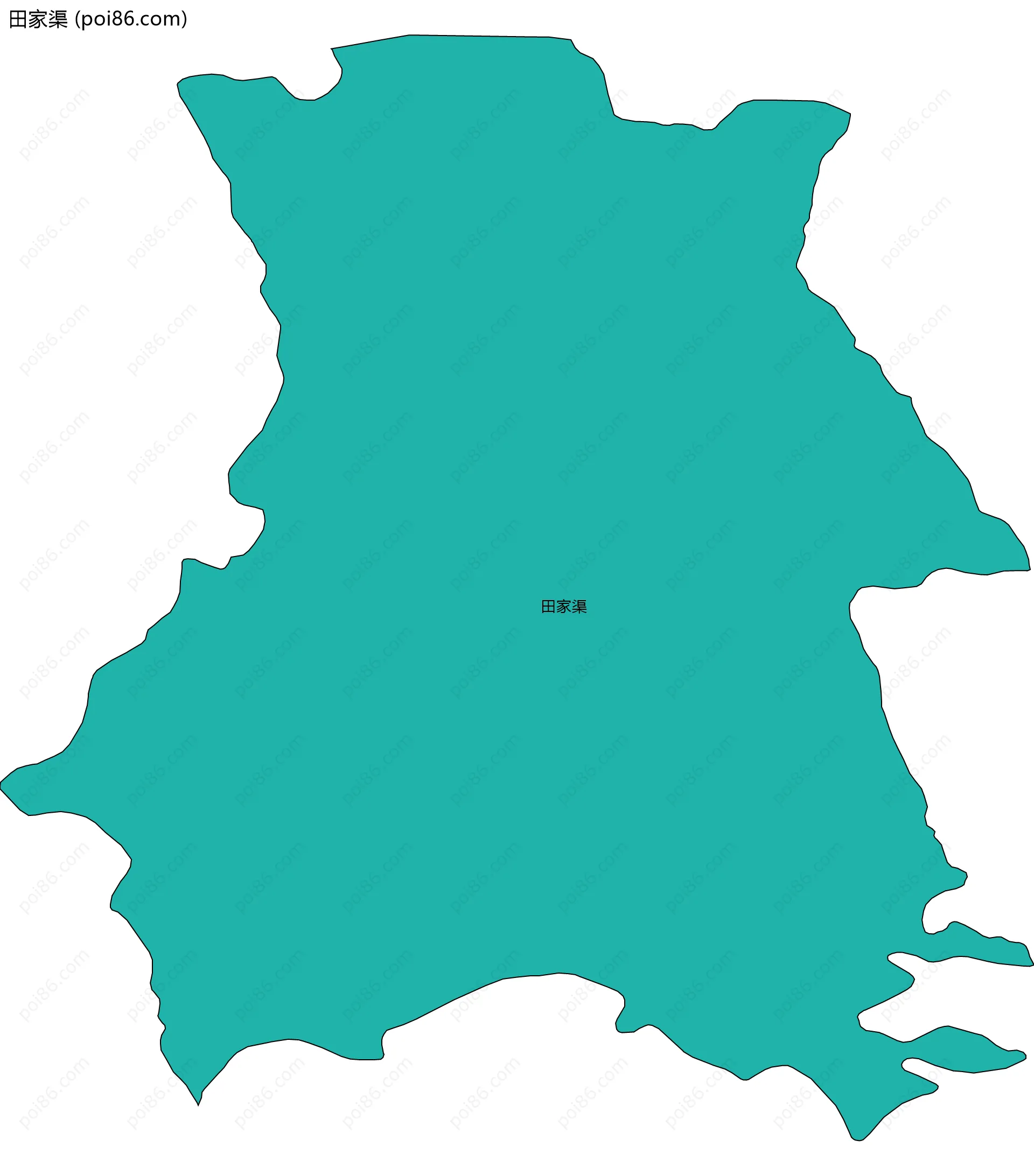 田家渠边界地图