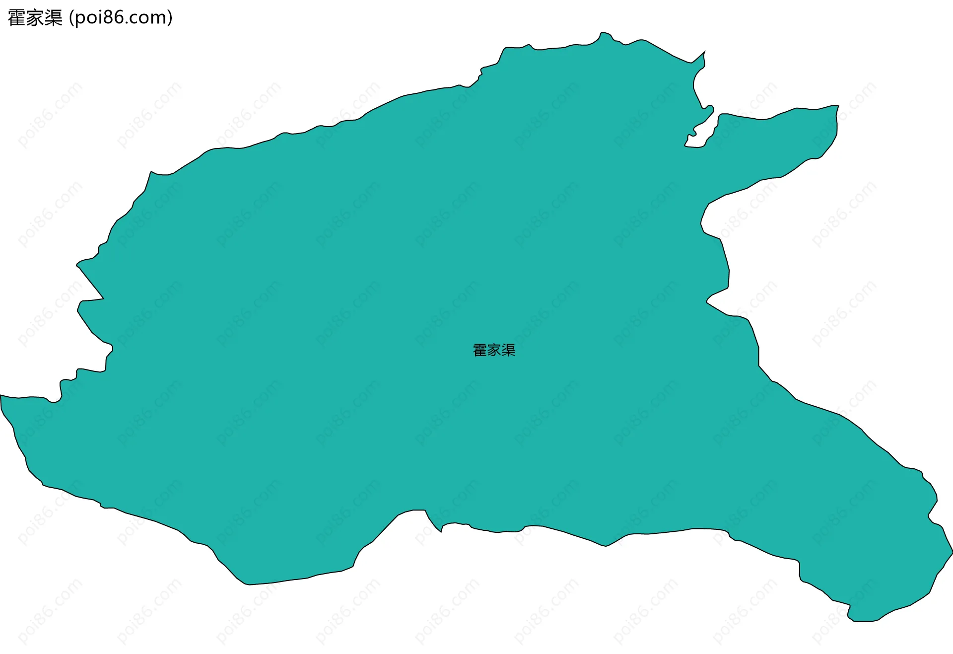 霍家渠边界地图