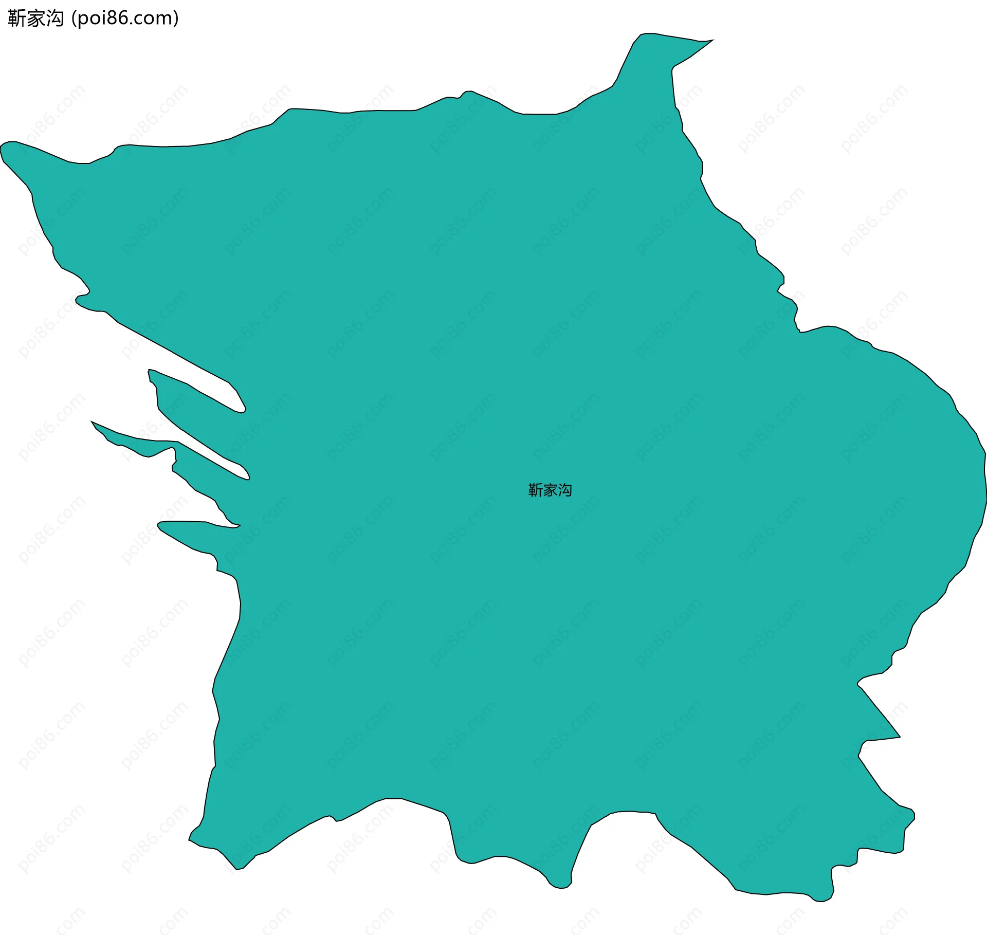 靳家沟边界地图