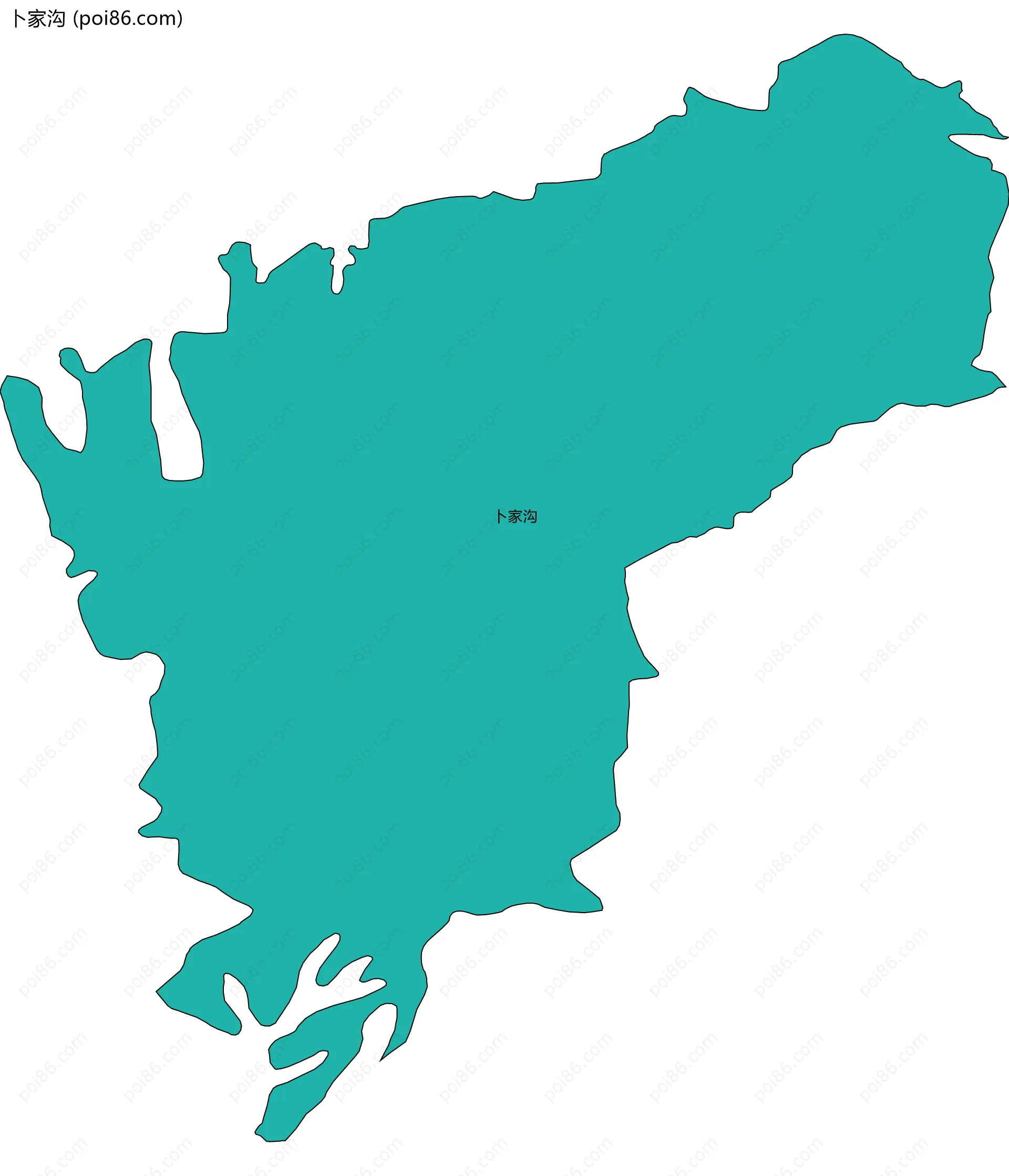 卜家沟边界地图