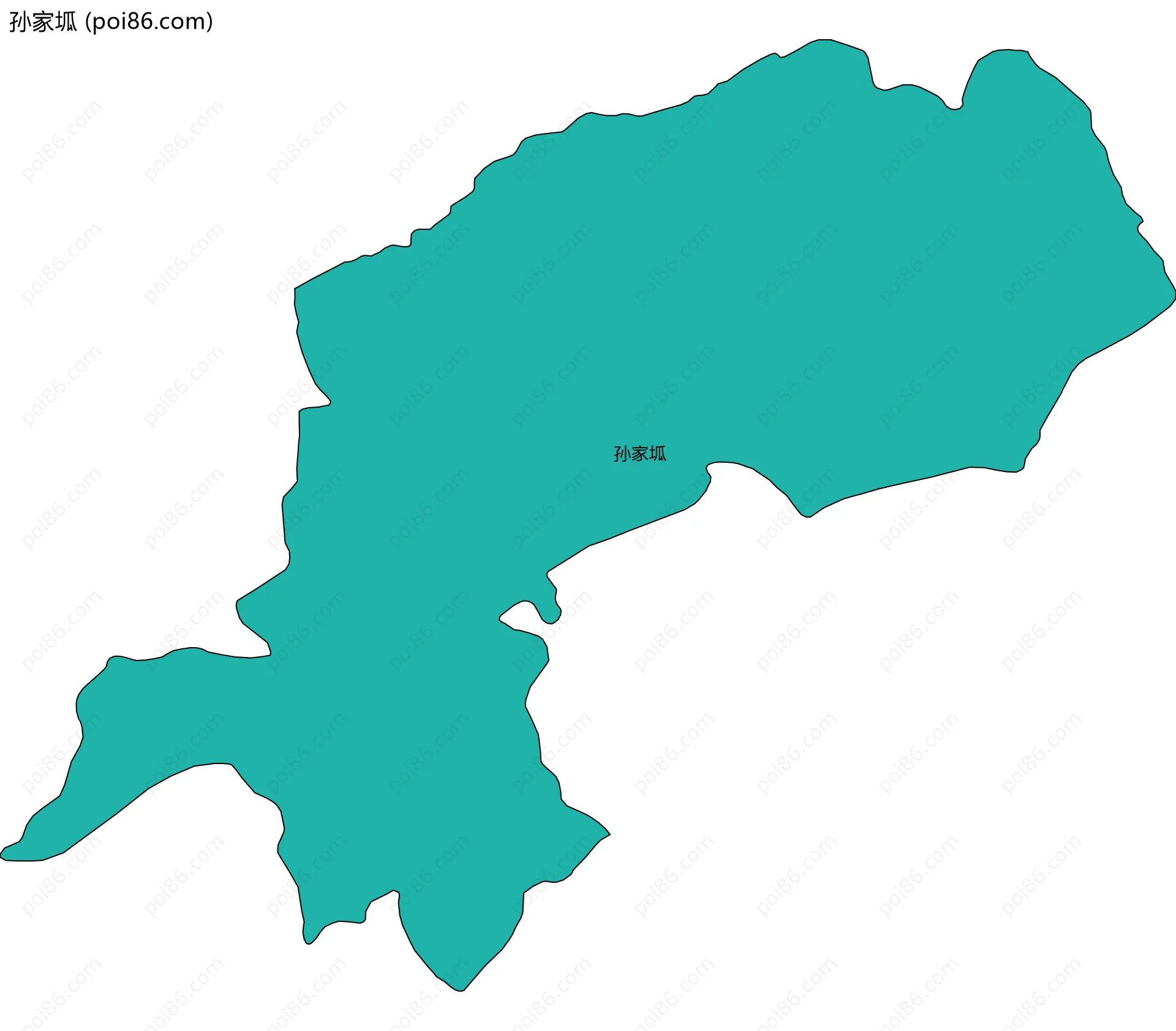 孙家坬边界地图