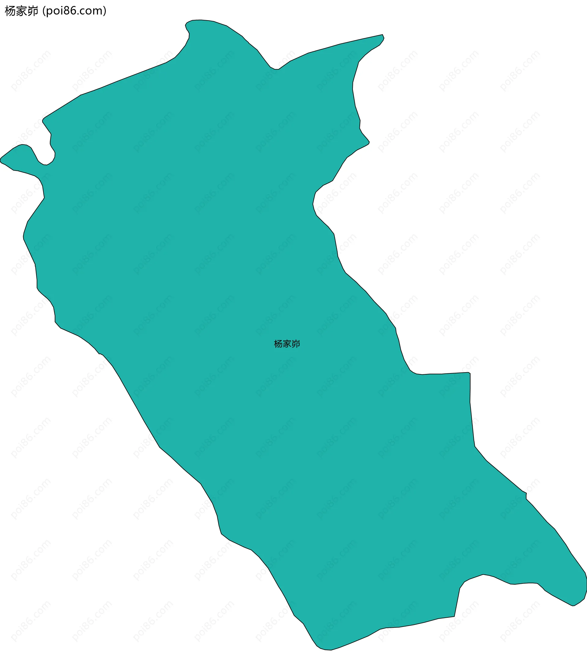 杨家峁边界地图