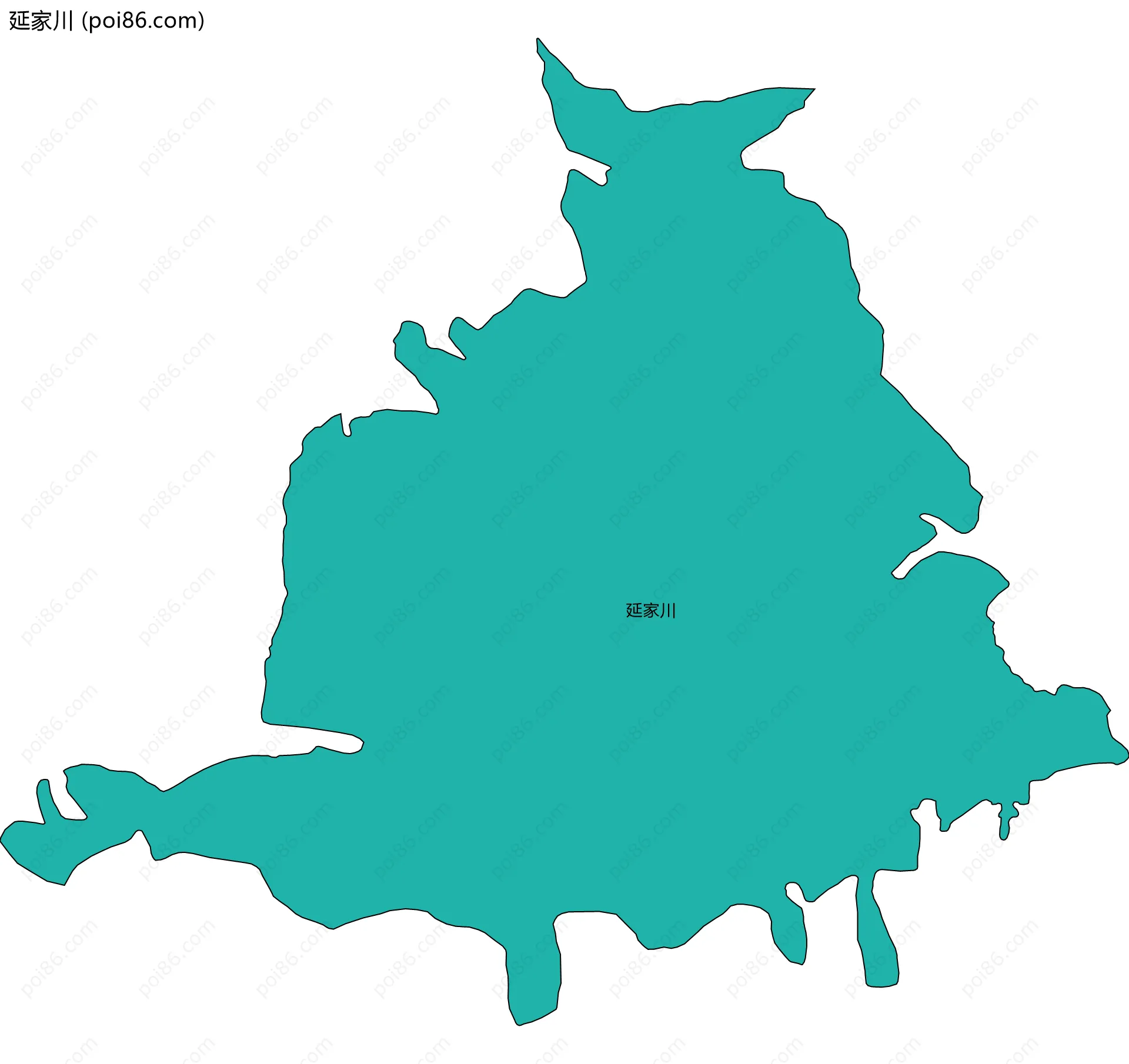 延家川边界地图