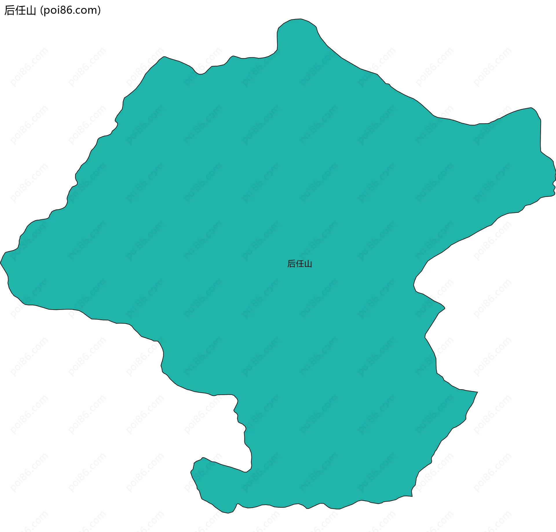 后任山边界地图