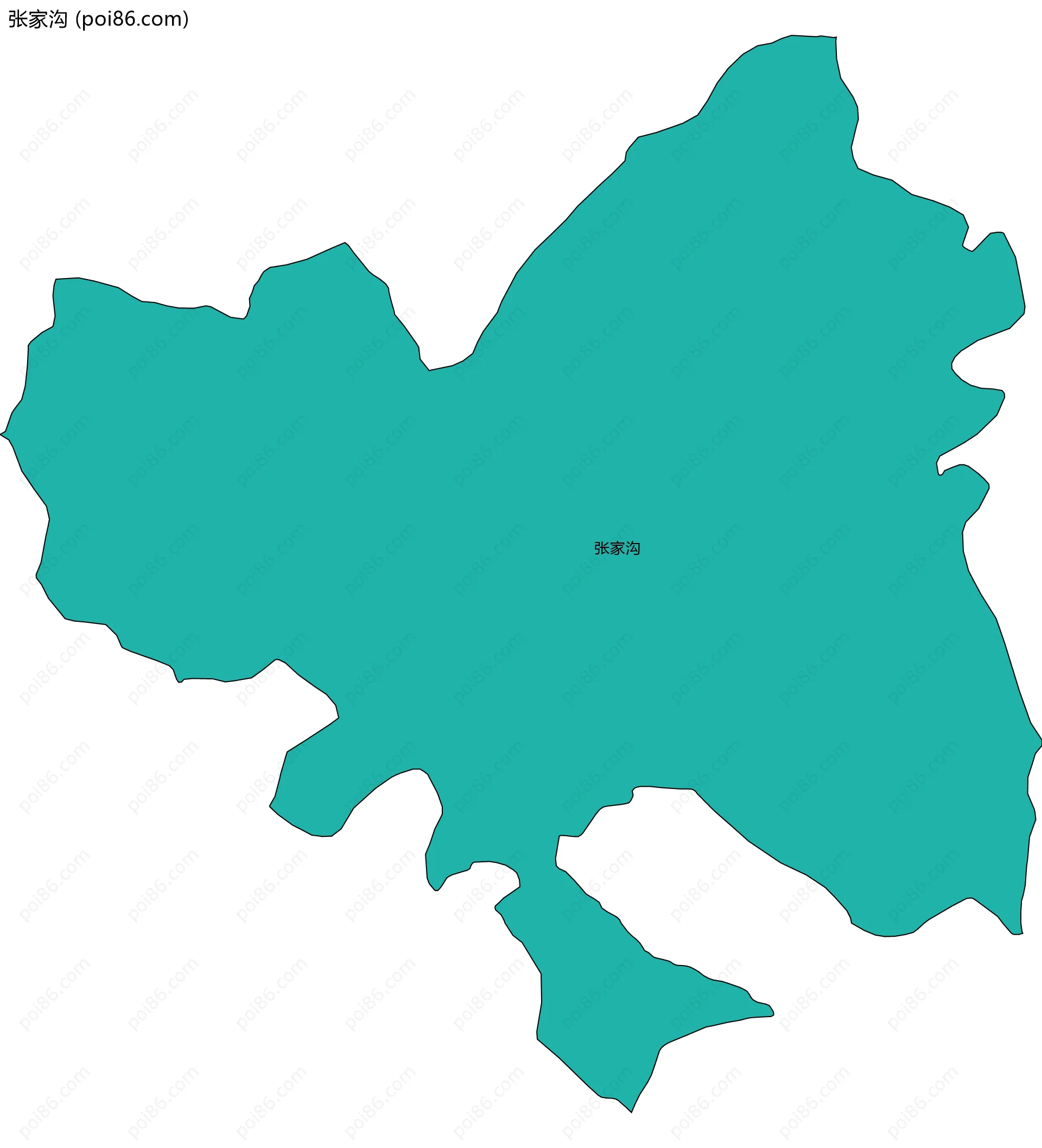 张家沟边界地图