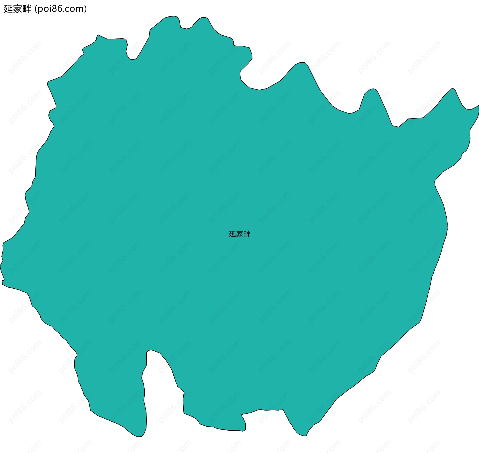 延家畔边界地图