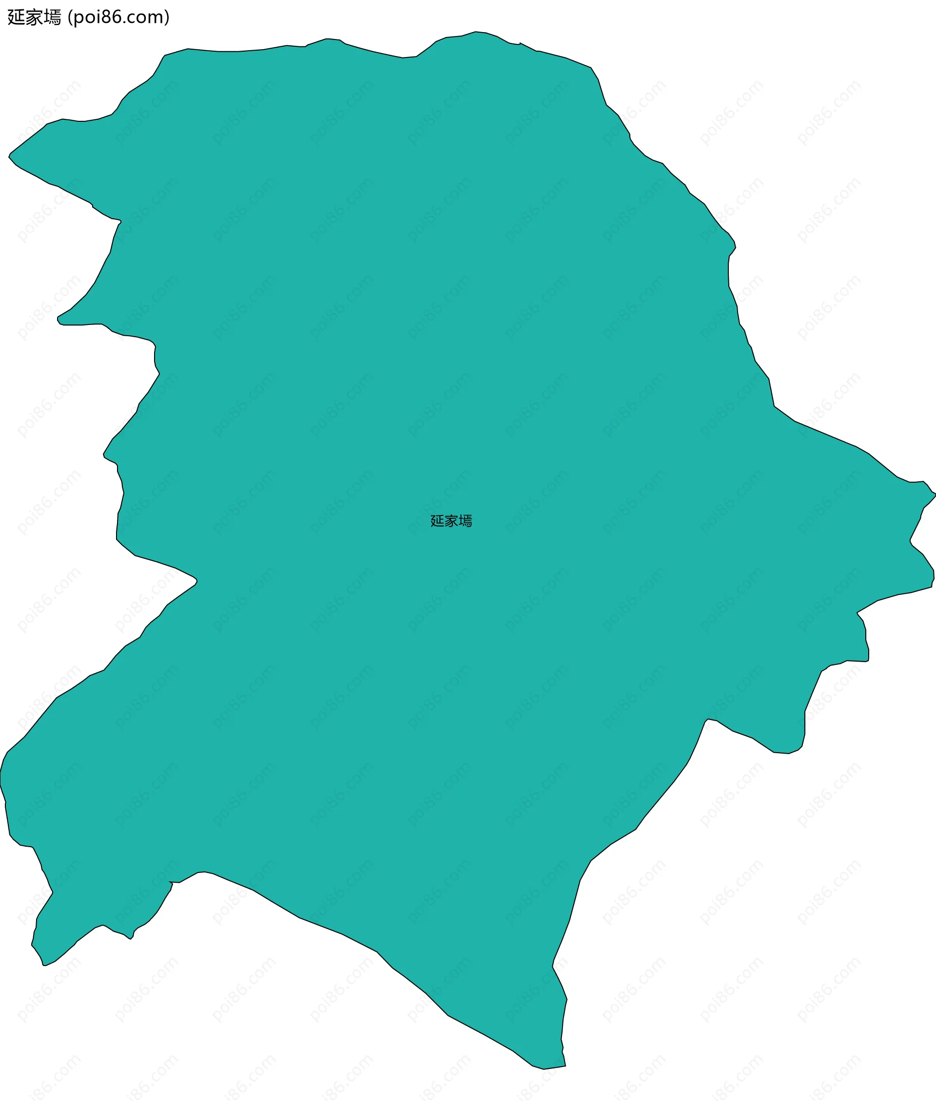 延家墕边界地图