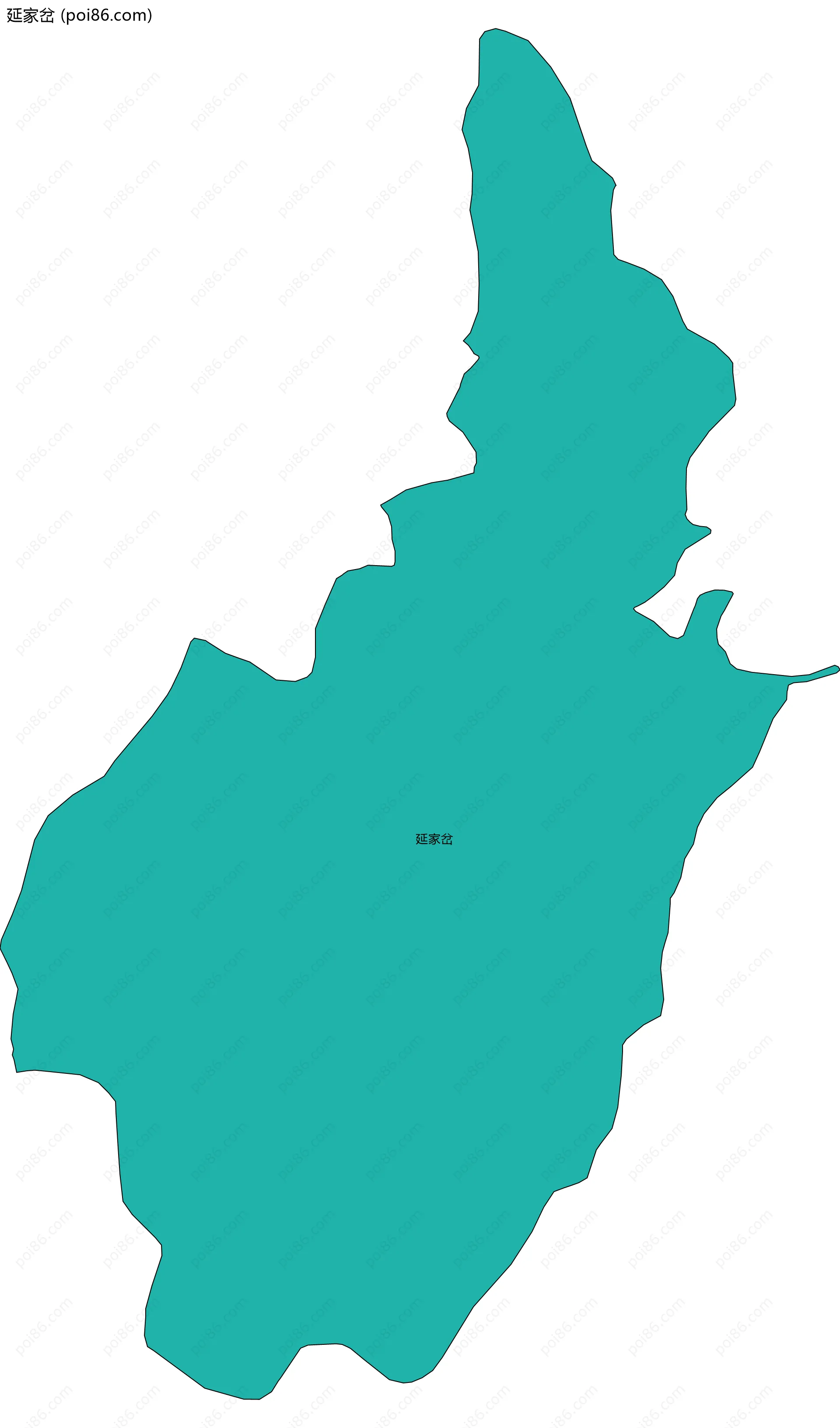 延家岔边界地图