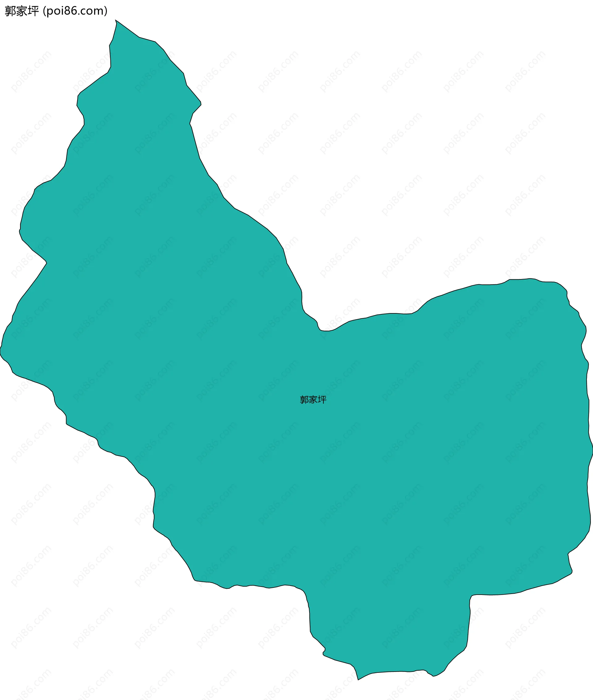 郭家坪边界地图