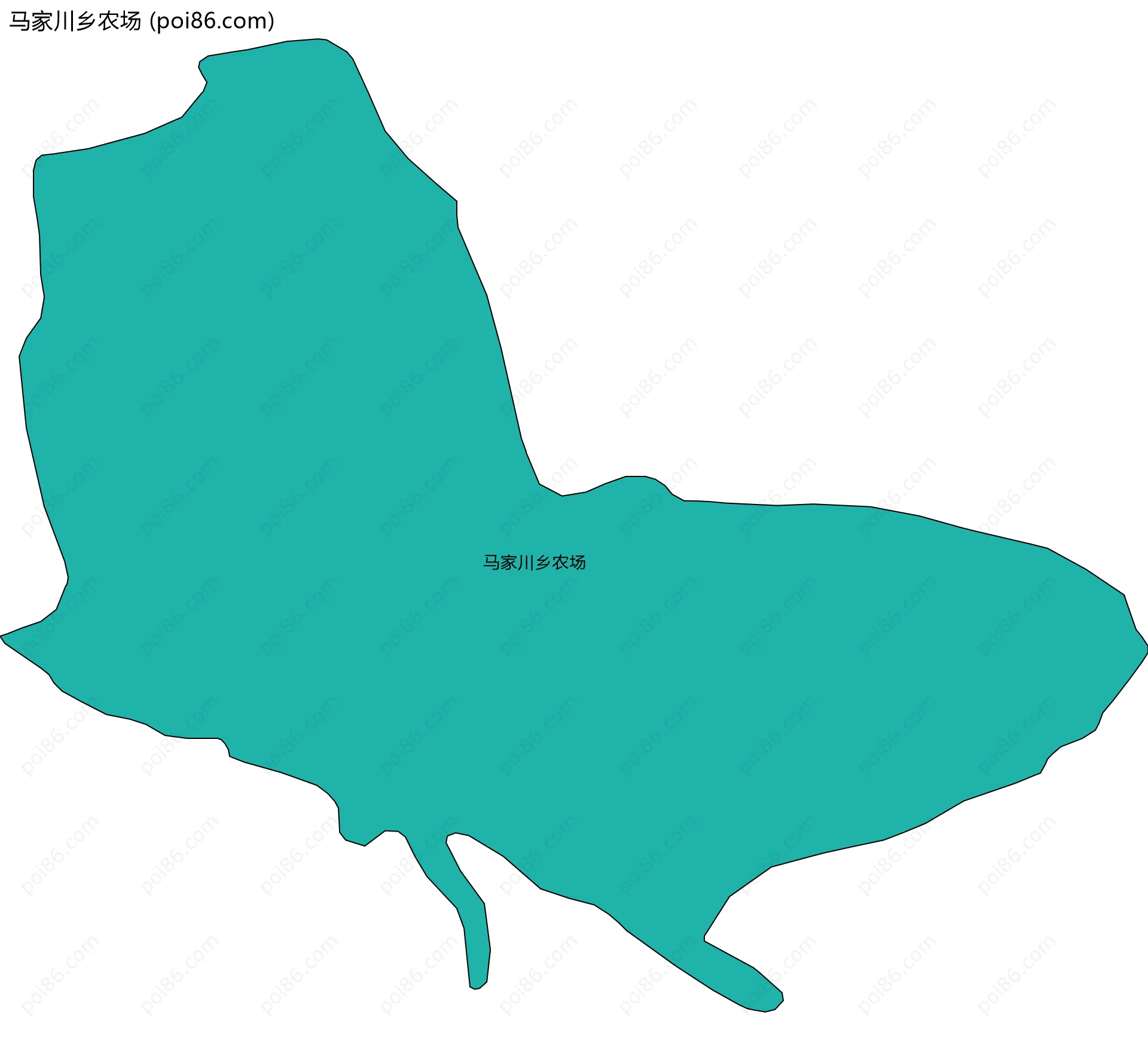 马家川乡农场边界地图