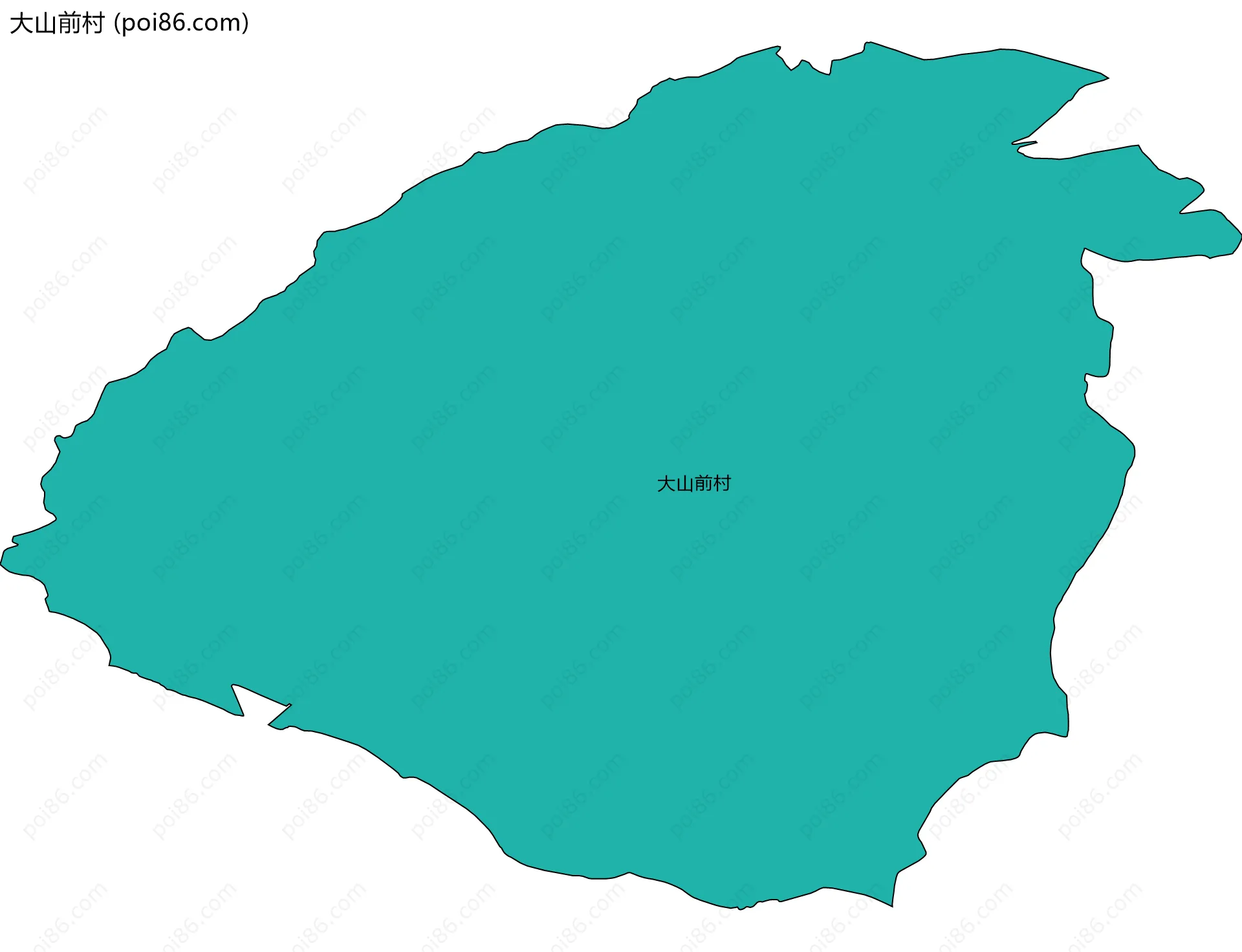 大山前村边界地图