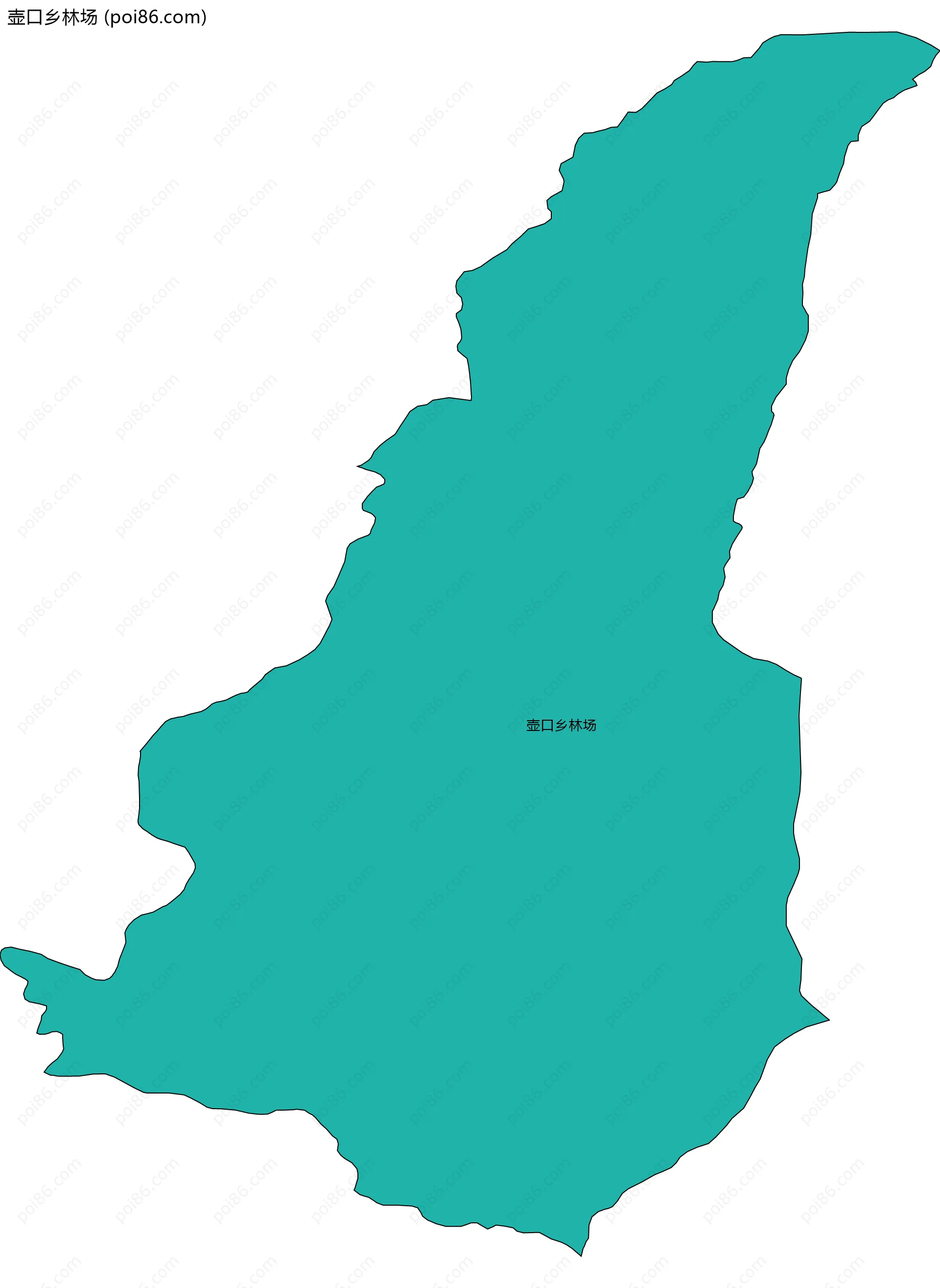 壶口乡林场边界地图(五级行政区划)