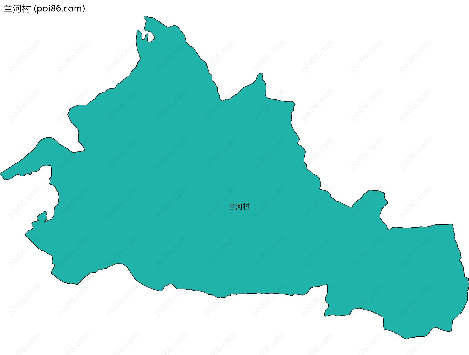 兰河村边界地图