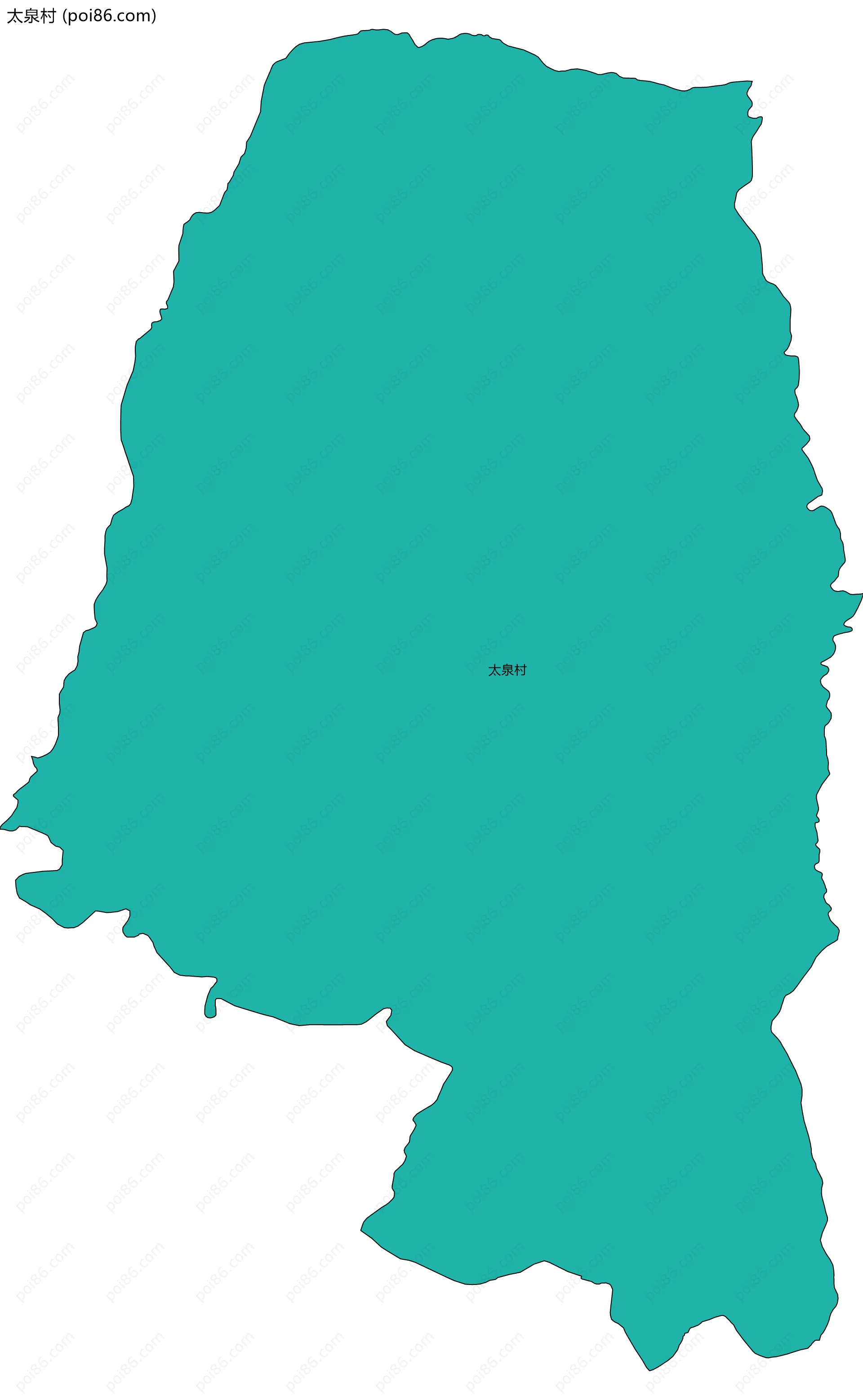 太泉村边界地图