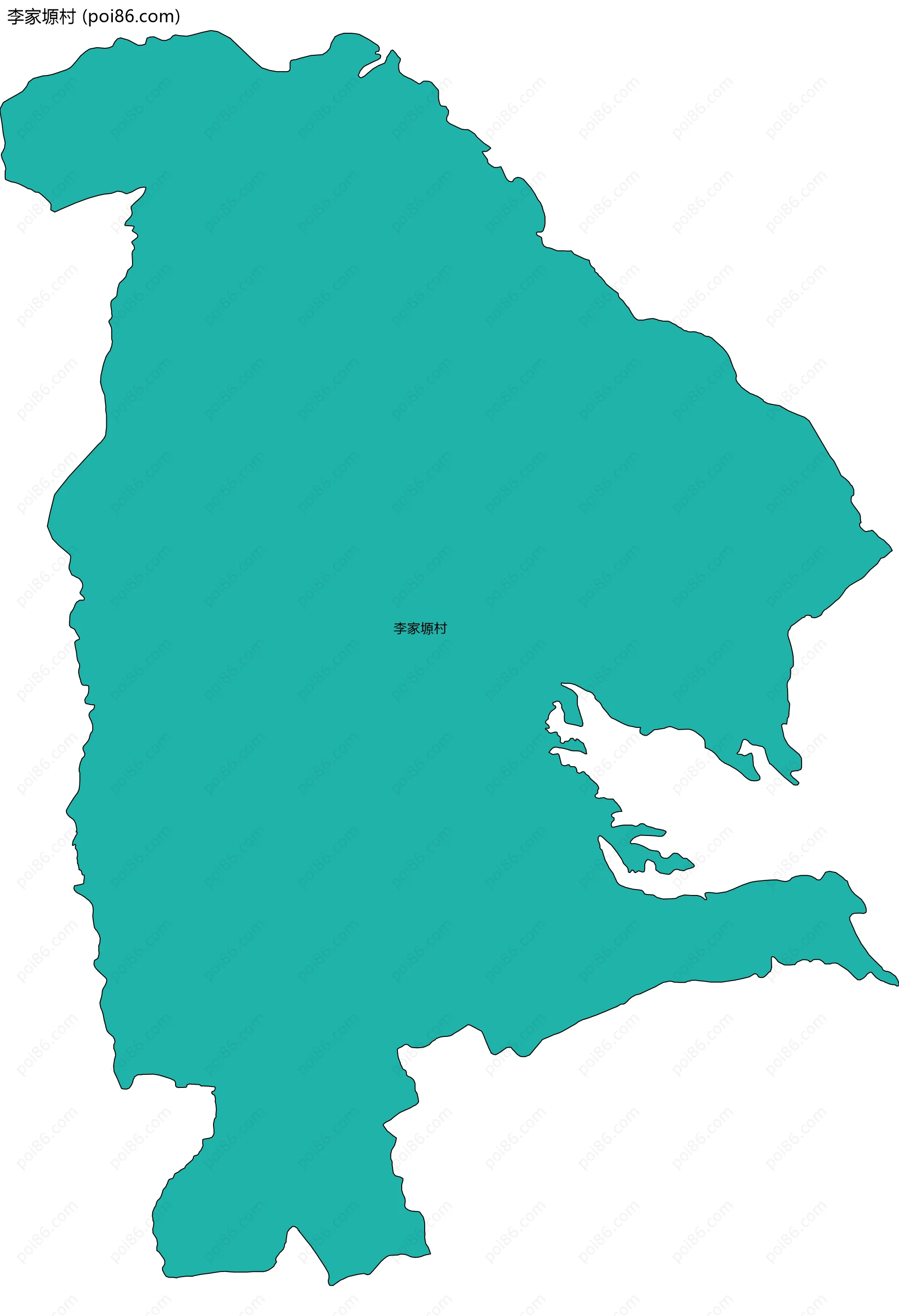 李家塬村边界地图