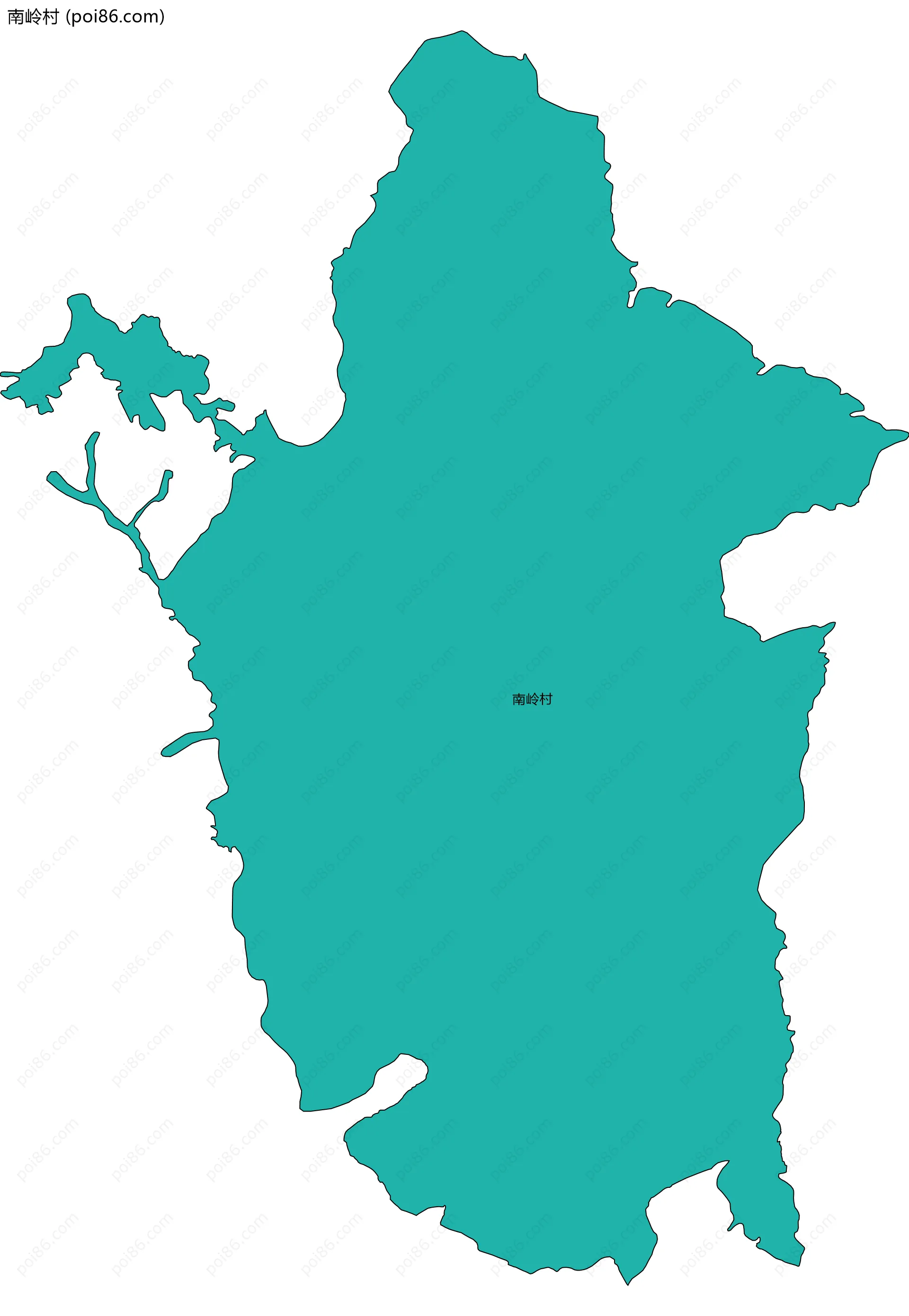 南岭村边界地图