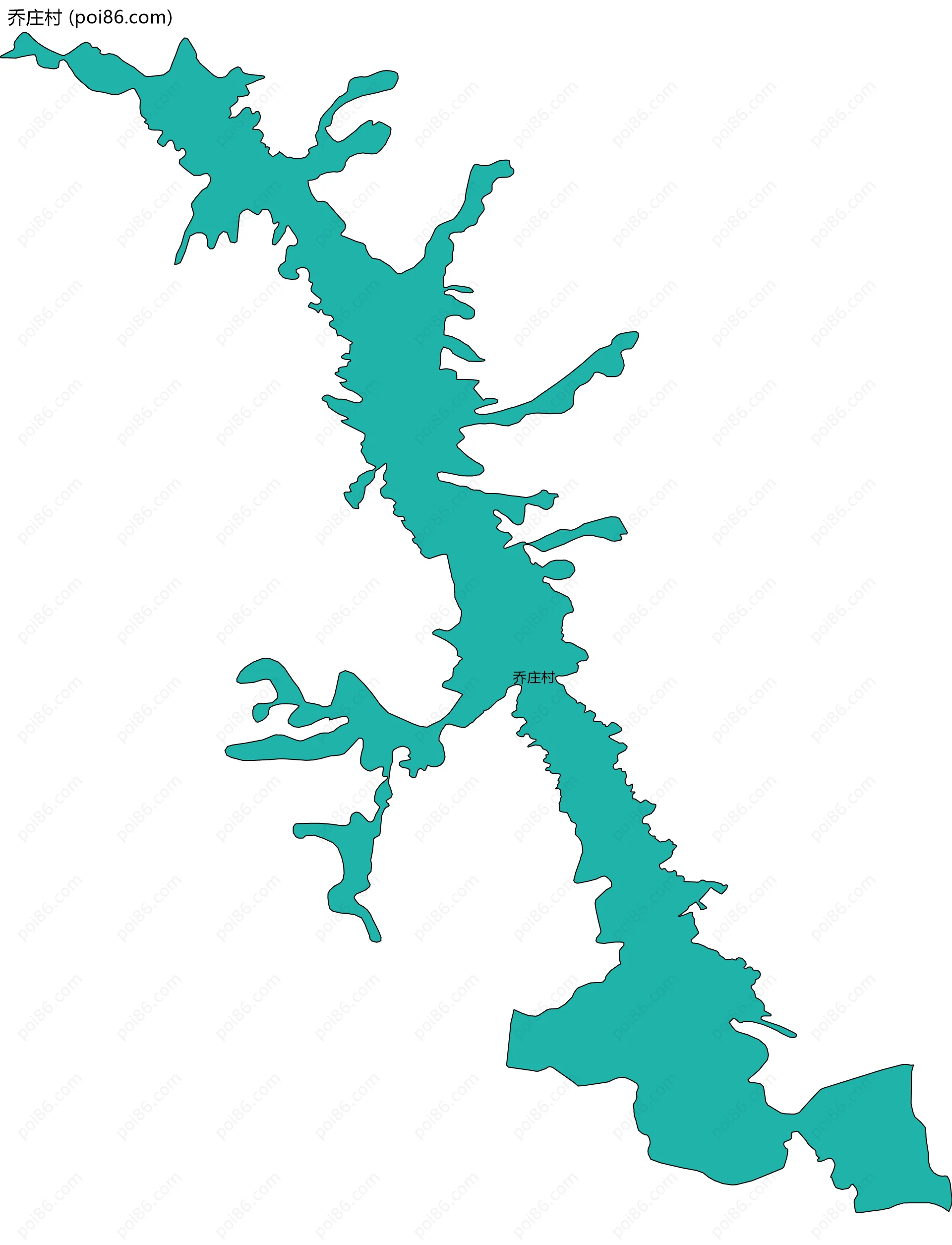 乔庄村边界地图