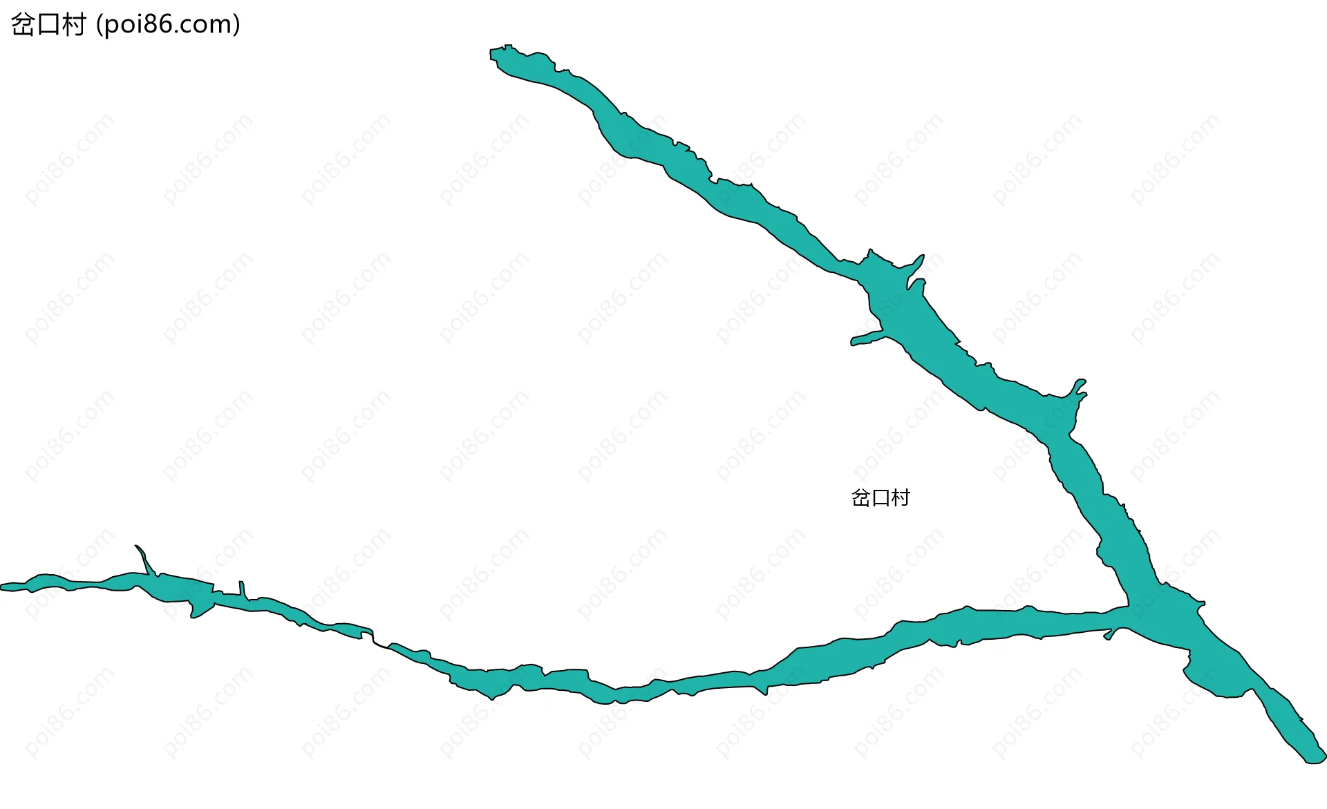 岔口村边界地图