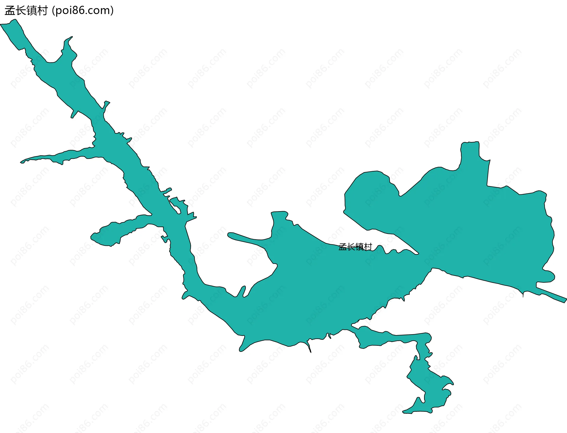 孟长镇村边界地图