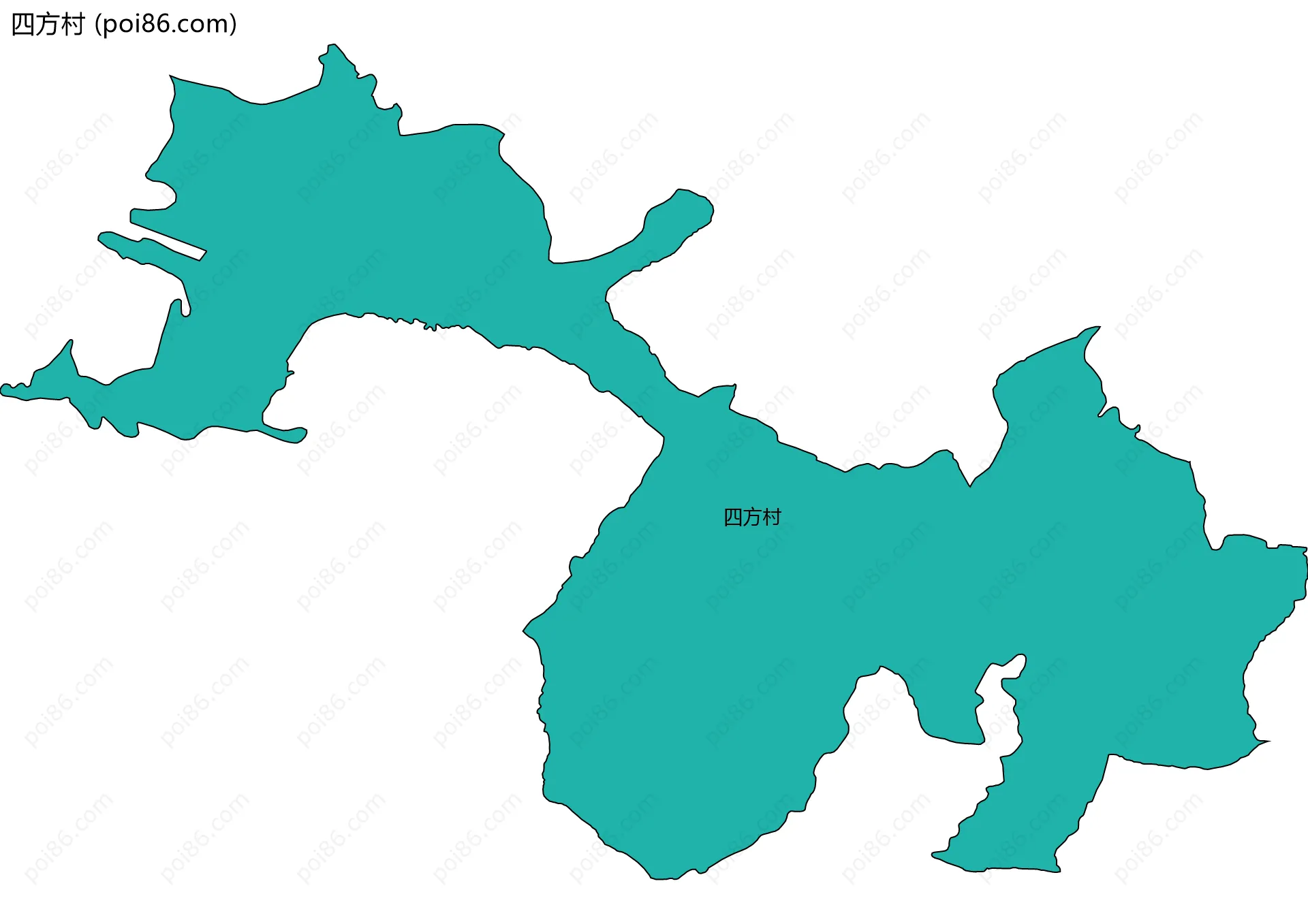 四方村边界地图