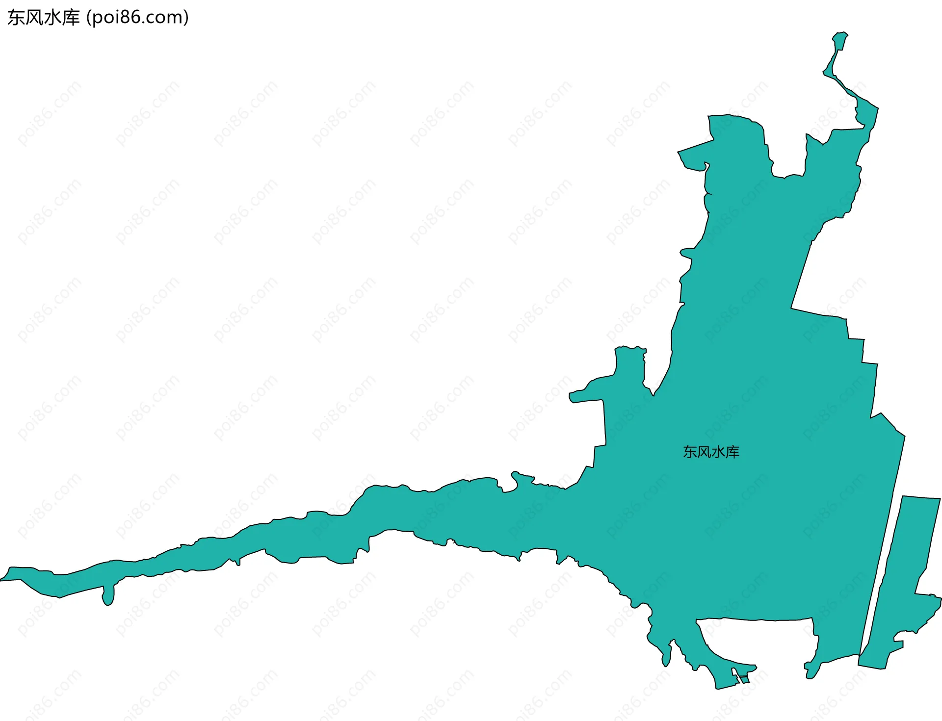 东风水库边界地图