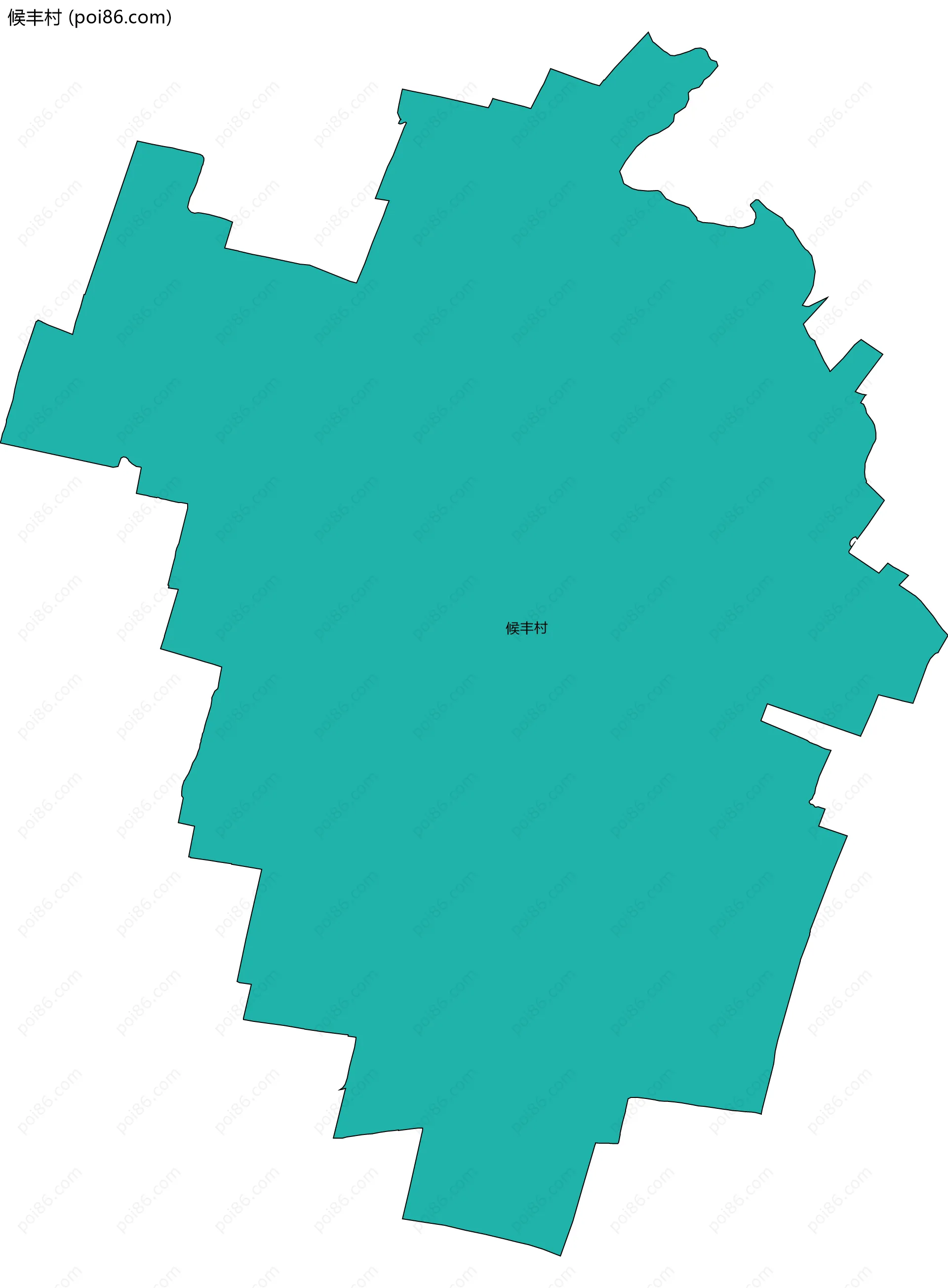候丰村边界地图